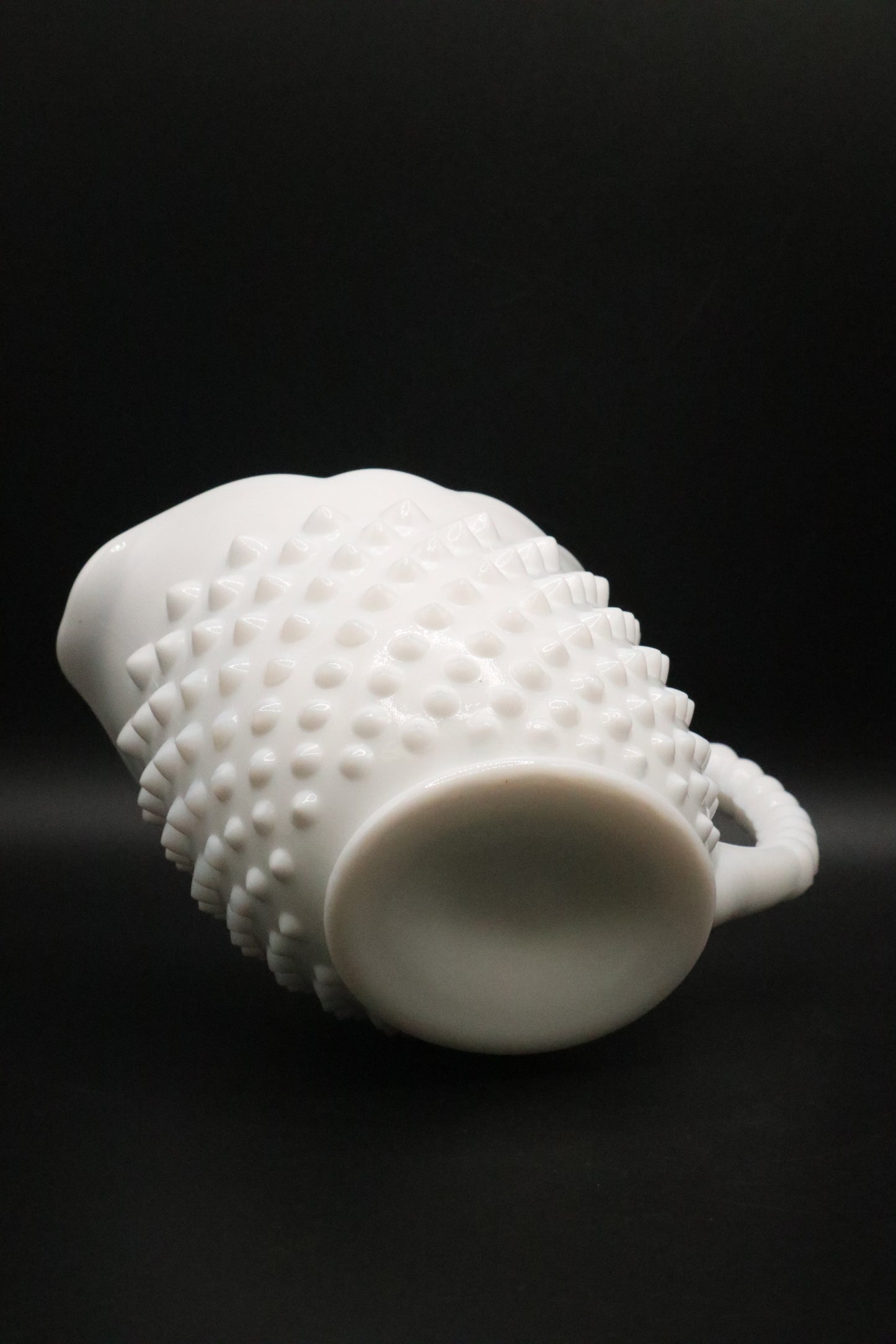 FENTON HOBNAIL MILK GLASS SUGAR AND CREAMER SET