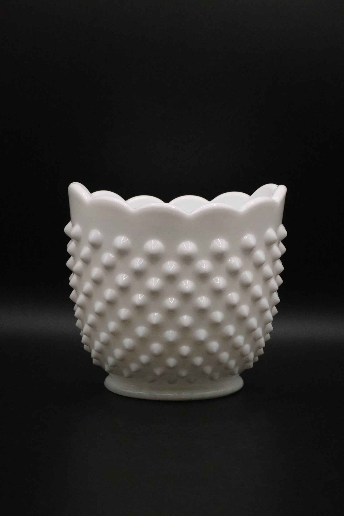FENTON HOBNAIL MILK GLASS SUGAR AND CREAMER SET