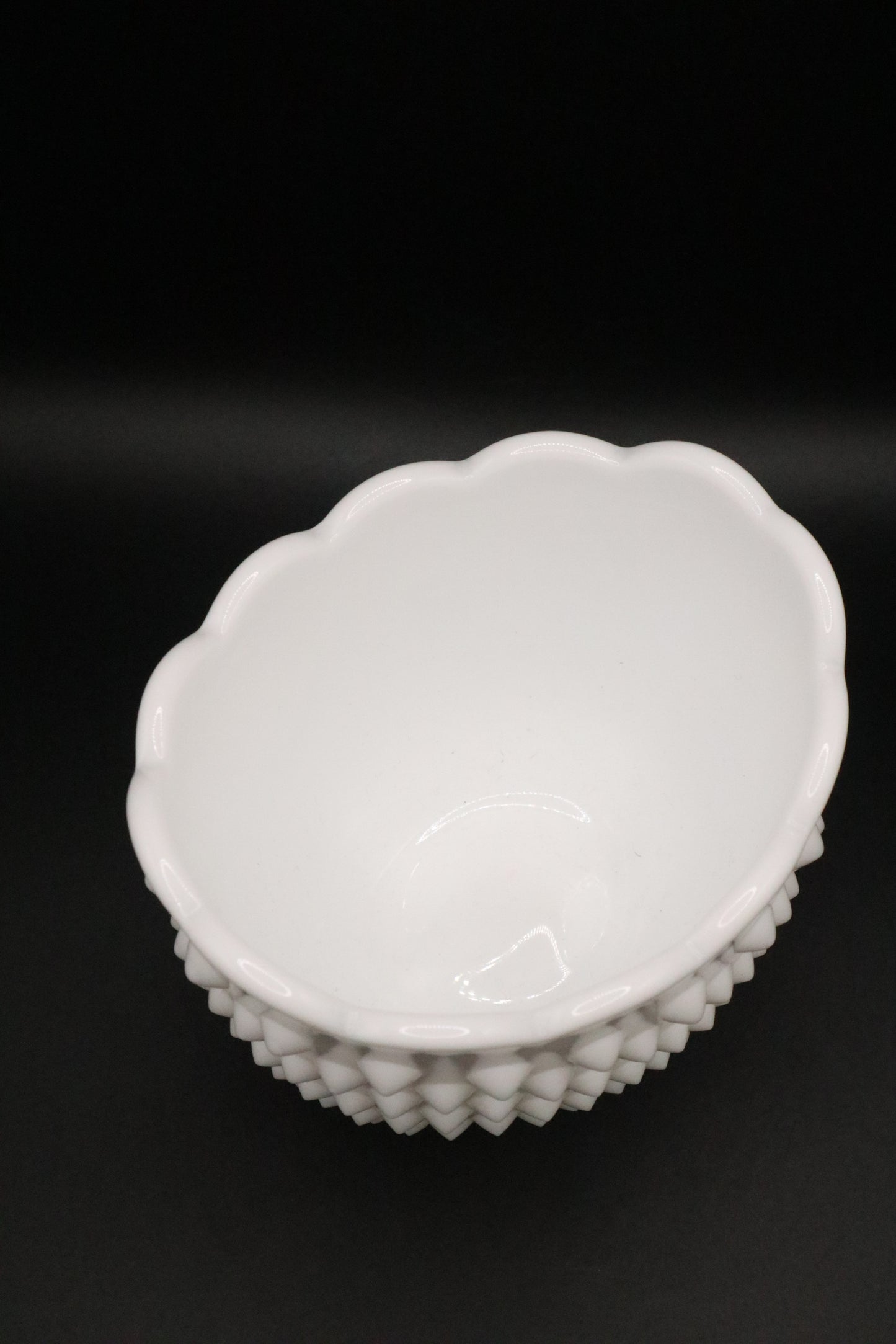 FENTON HOBNAIL MILK GLASS SUGAR AND CREAMER SET