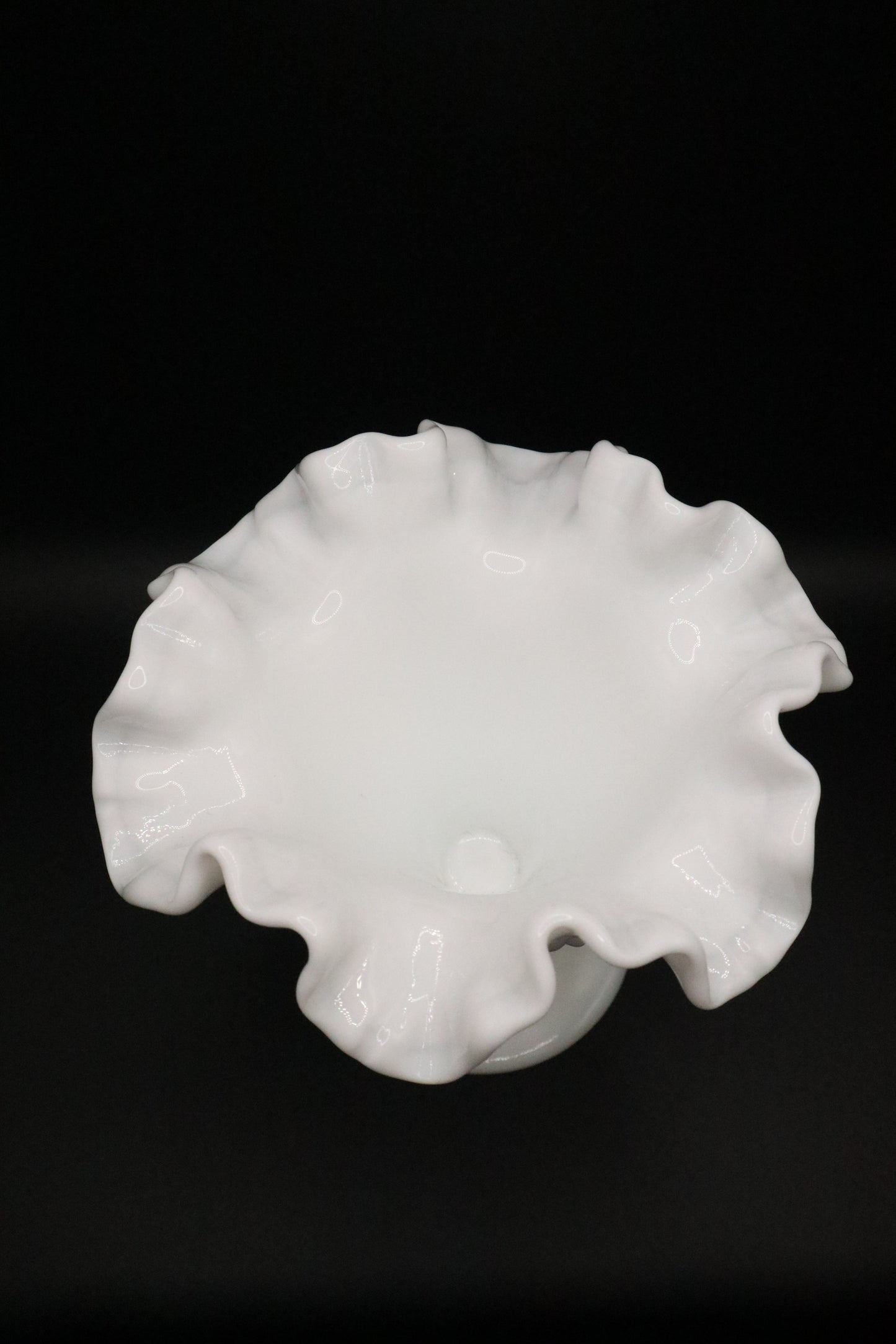 MILK GLASS HOBNAIL TRUMPET VASE