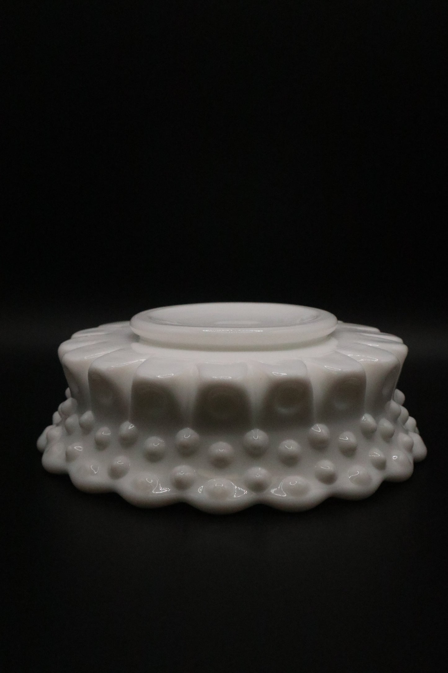 HOBNAIL MILK GLASS CANDLEHOLDER PAIR