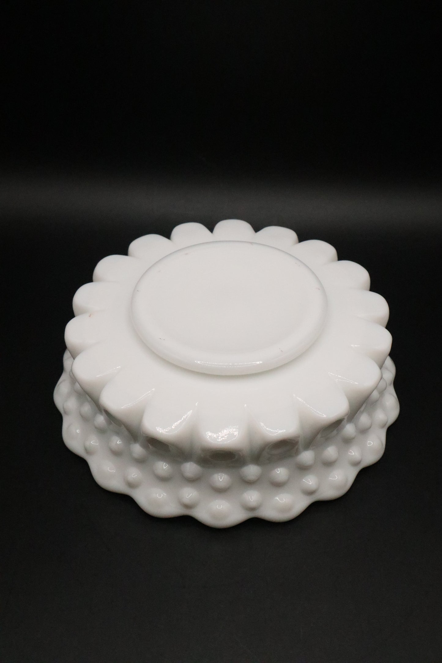 HOBNAIL MILK GLASS CANDLEHOLDER PAIR