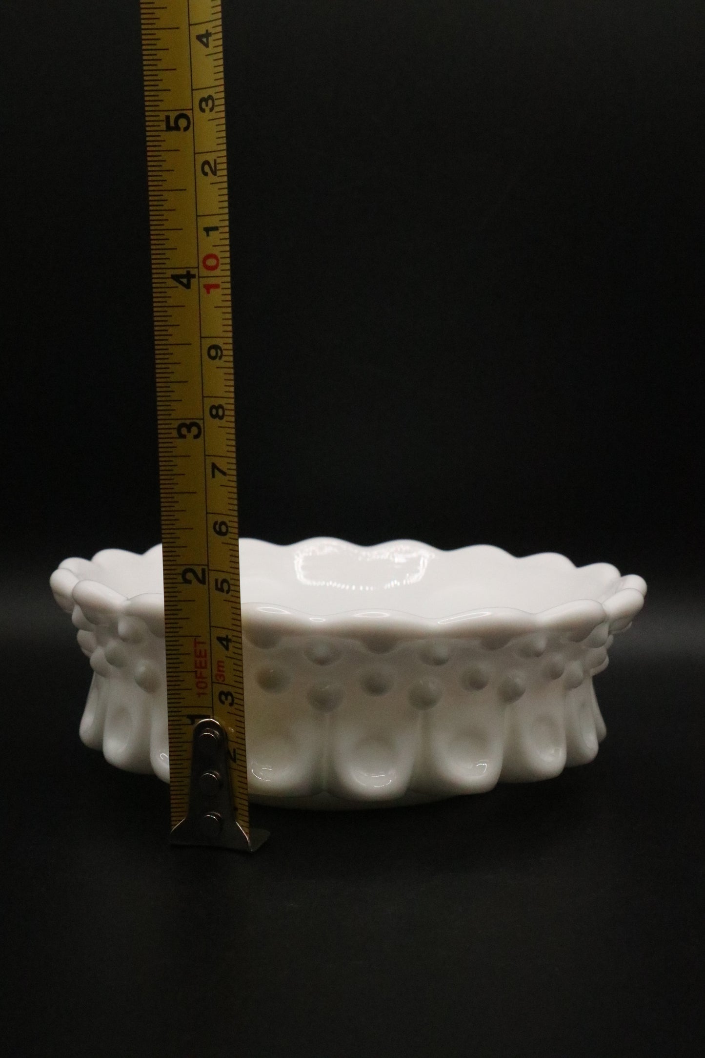 HOBNAIL MILK GLASS CANDLEHOLDER PAIR