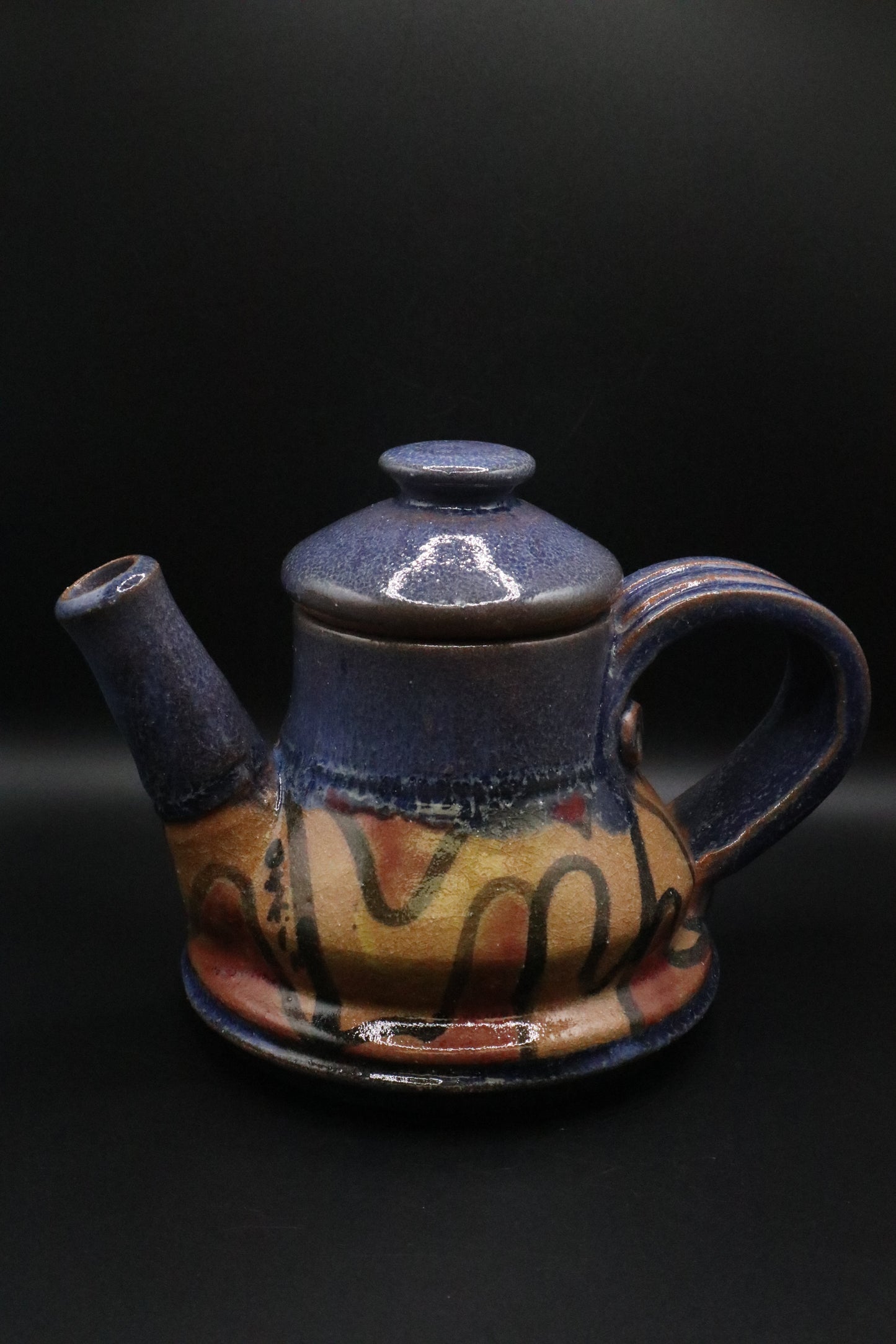 VINTAGE OSKIN SIGNED POTTERY TEA SERVICE 8 PCS