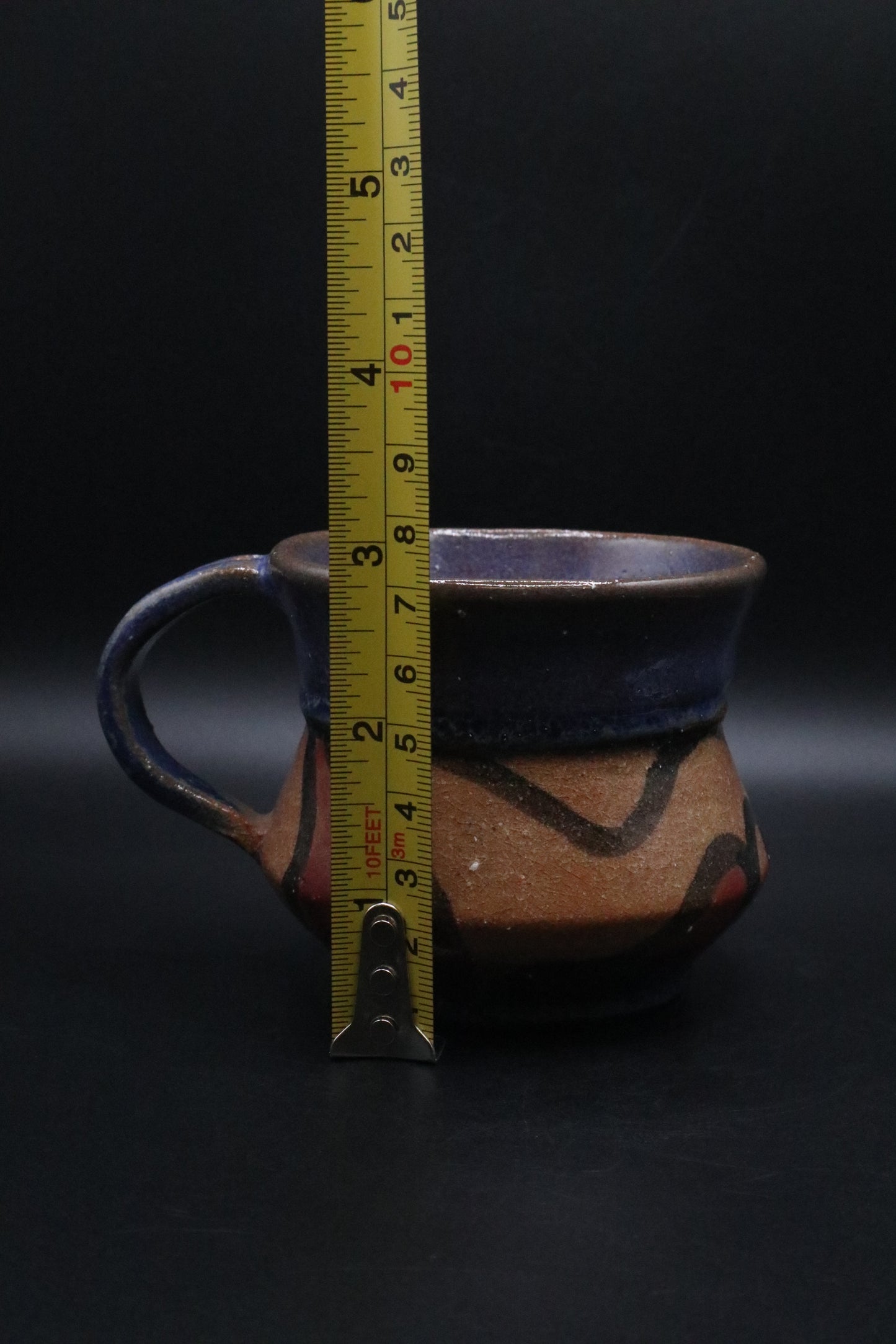 VINTAGE OSKIN SIGNED POTTERY TEA SERVICE 8 PCS