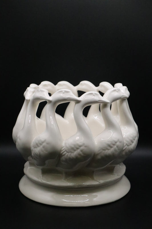 VINTAGE LENWILE ARDALT GEESE CIRCLE PLANTER