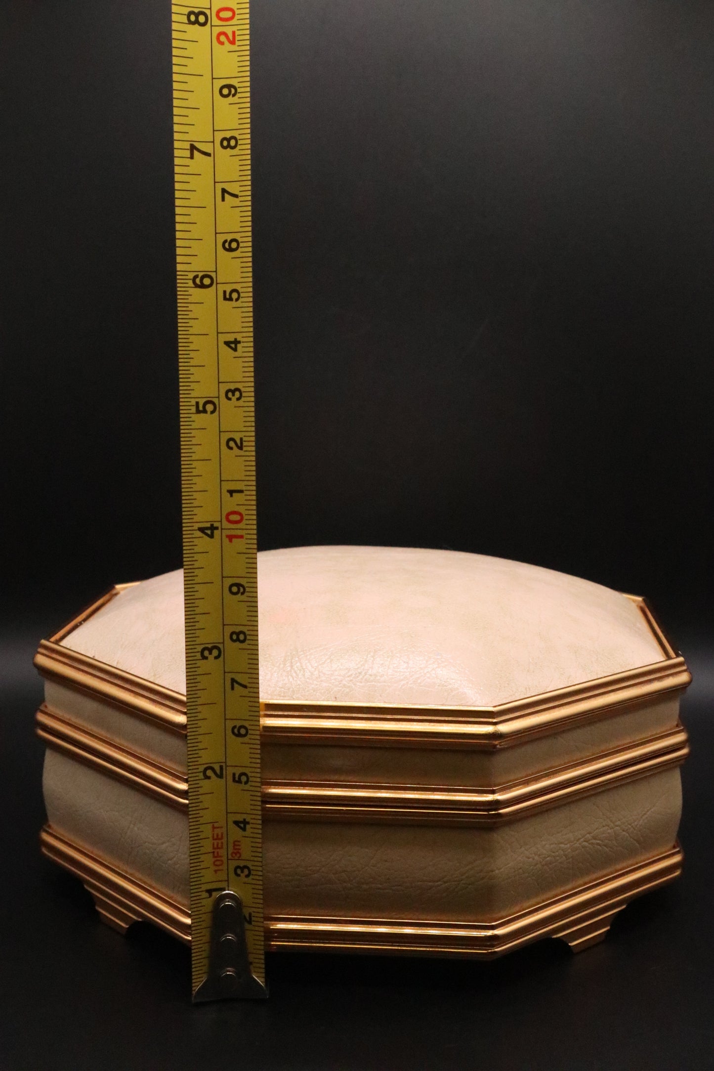 MCM OCTAGONAL JEWELRY BOX WITH MIRROR