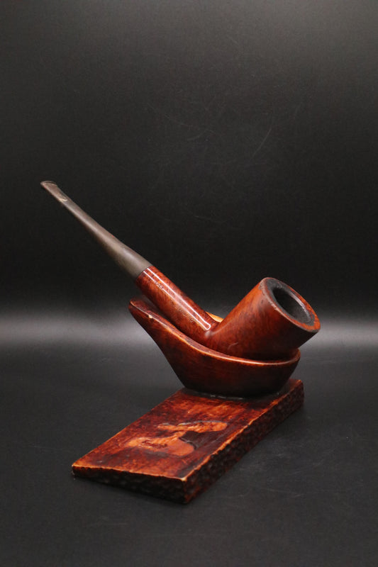 VINTAGE LORENZO MADE IN ITALY SMOKING PIPE WITH STAND
