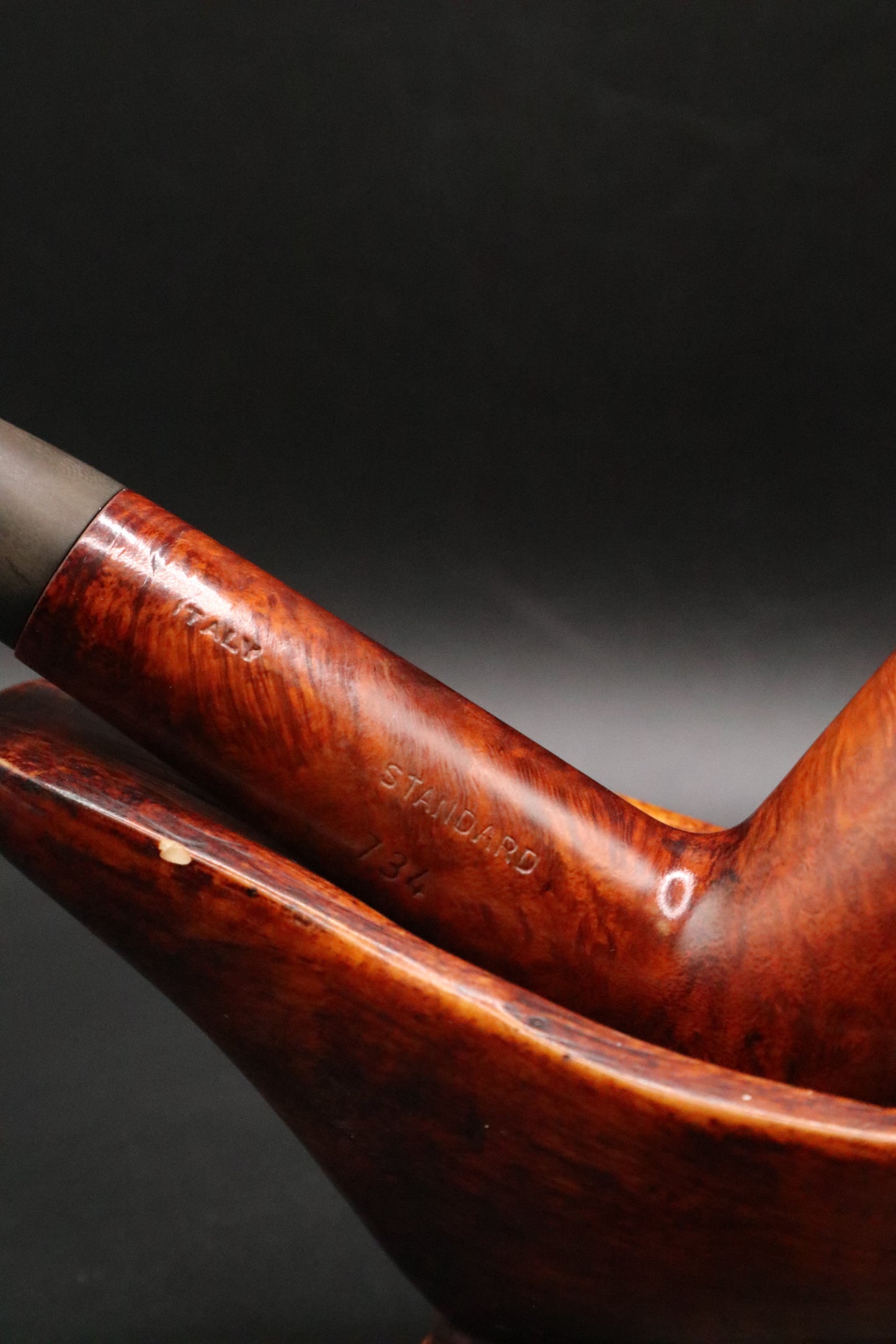VINTAGE LORENZO MADE IN ITALY SMOKING PIPE WITH STAND