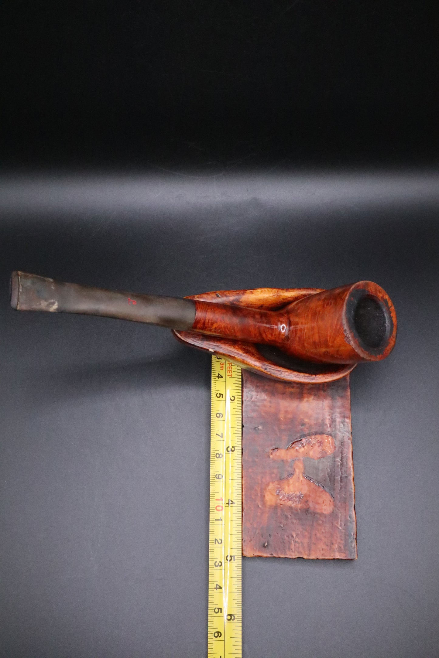 VINTAGE LORENZO MADE IN ITALY SMOKING PIPE WITH STAND