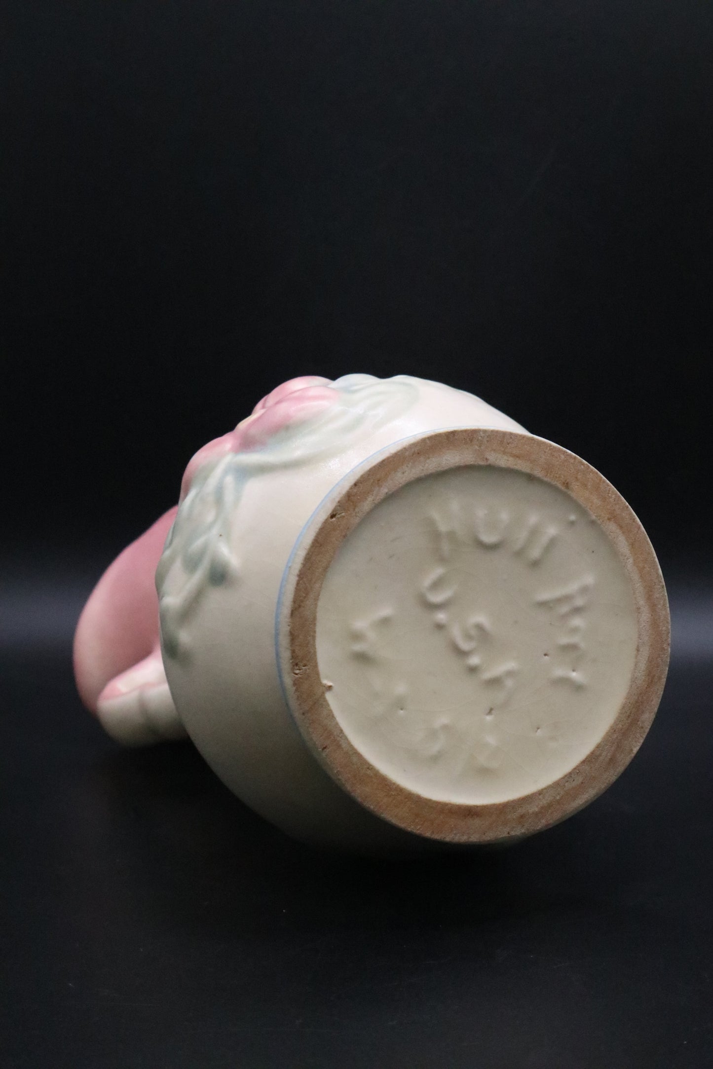 VINTAGE HALL ART POTTERY DOGWOOD FLOWER DOUBLE HANDLE VASE