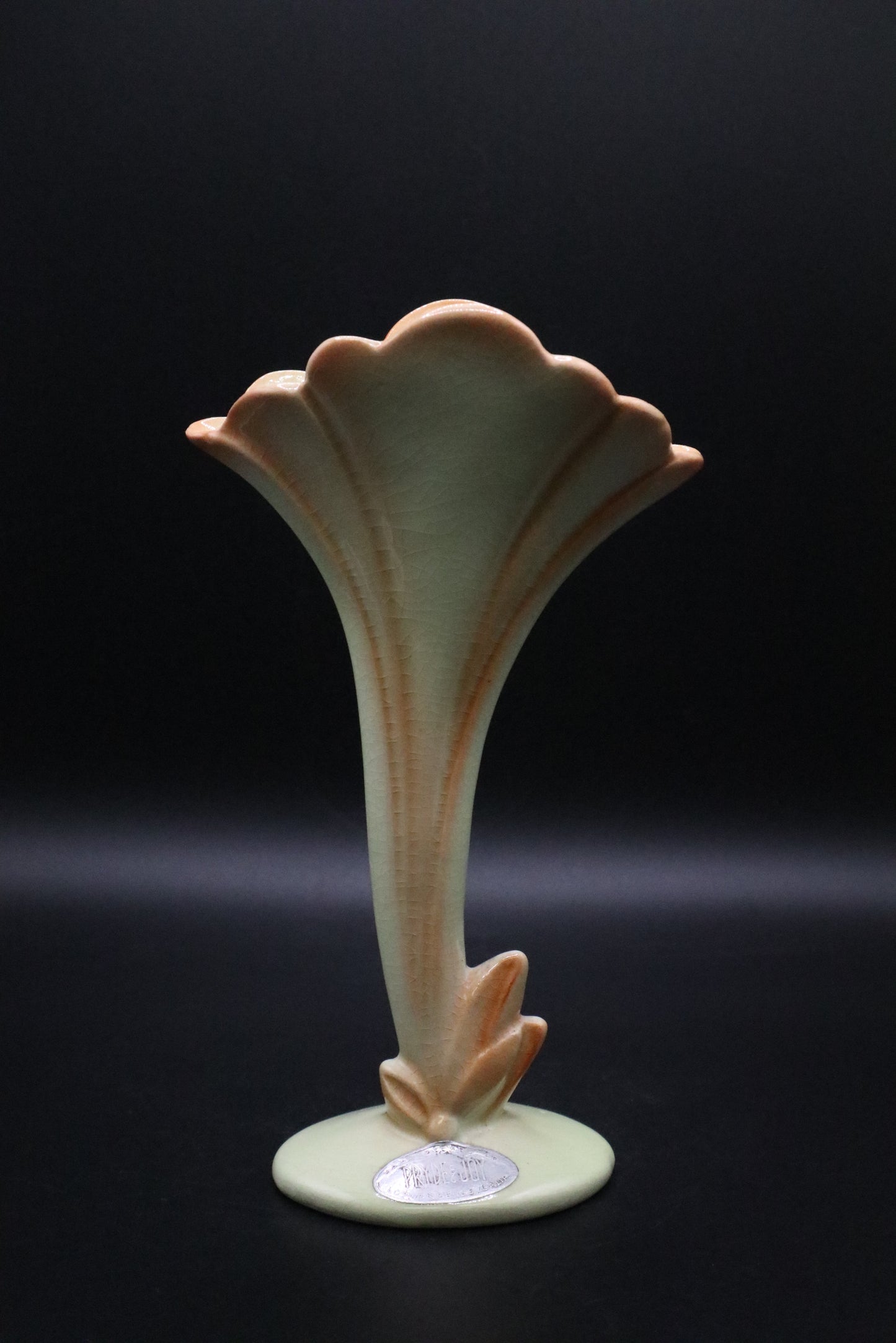 BRAD KEELER ART WARE YELLOW DECOR VASE