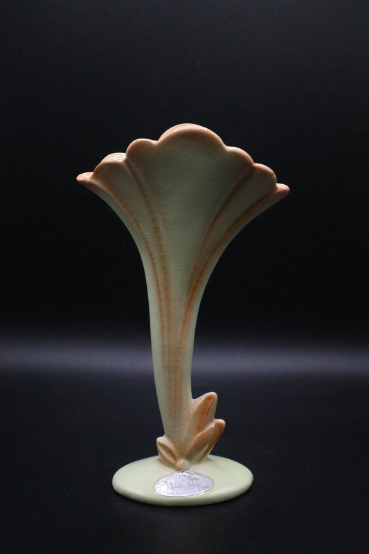 BRAD KEELER ART WARE YELLOW DECOR VASE