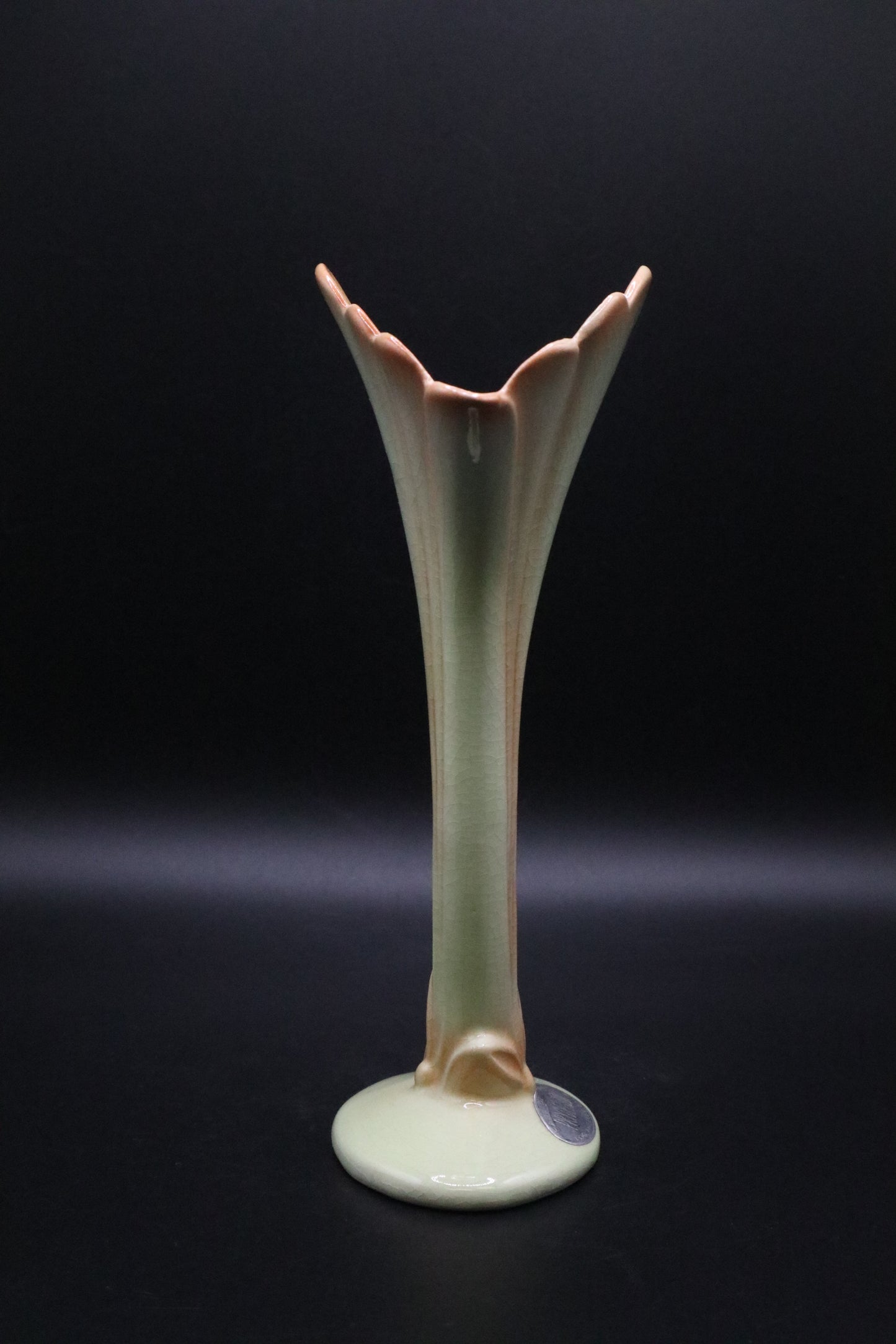 BRAD KEELER ART WARE YELLOW DECOR VASE