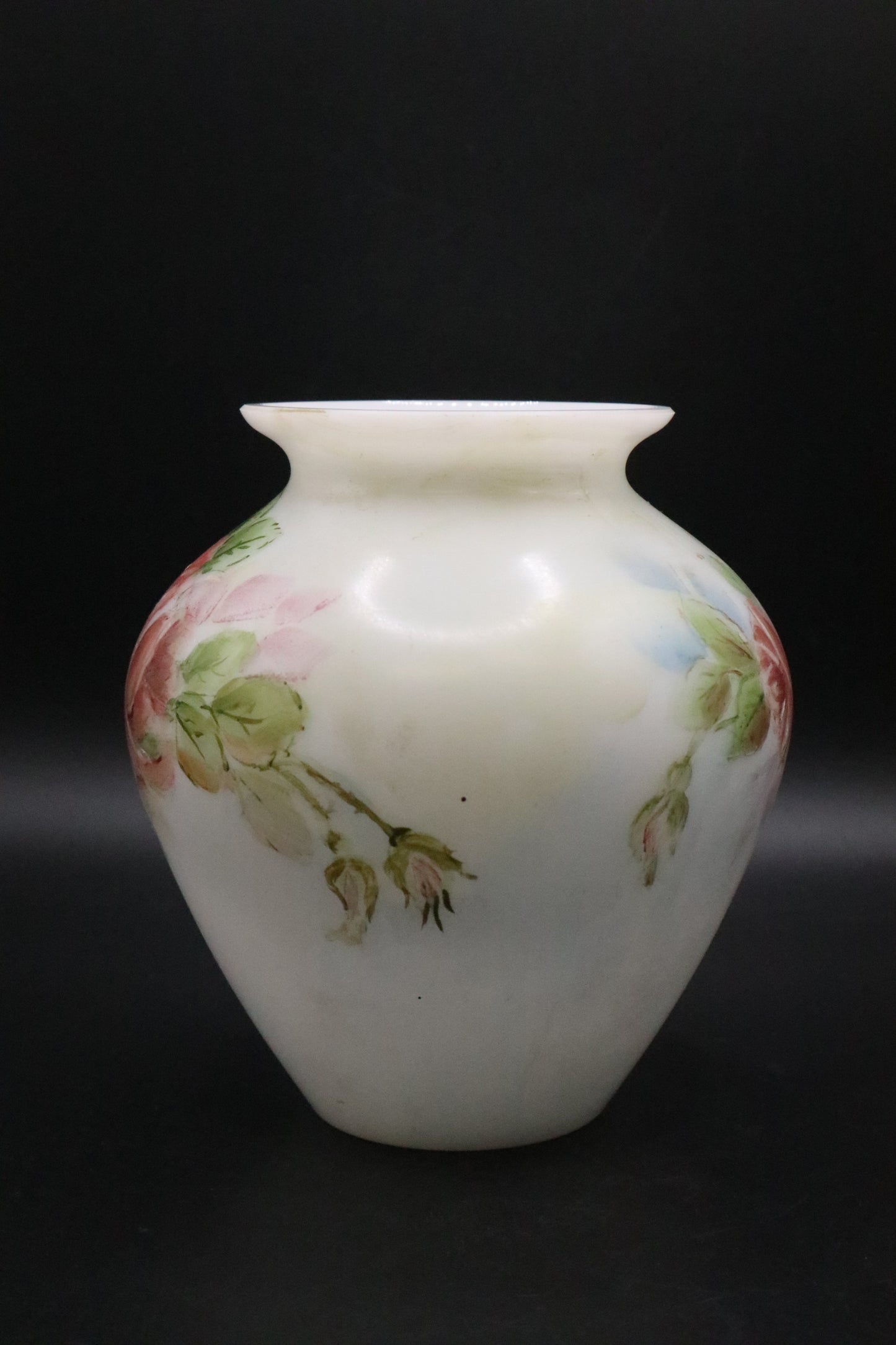 VINTAGE HANDPAINTED ROSES PORCELAIN VASE