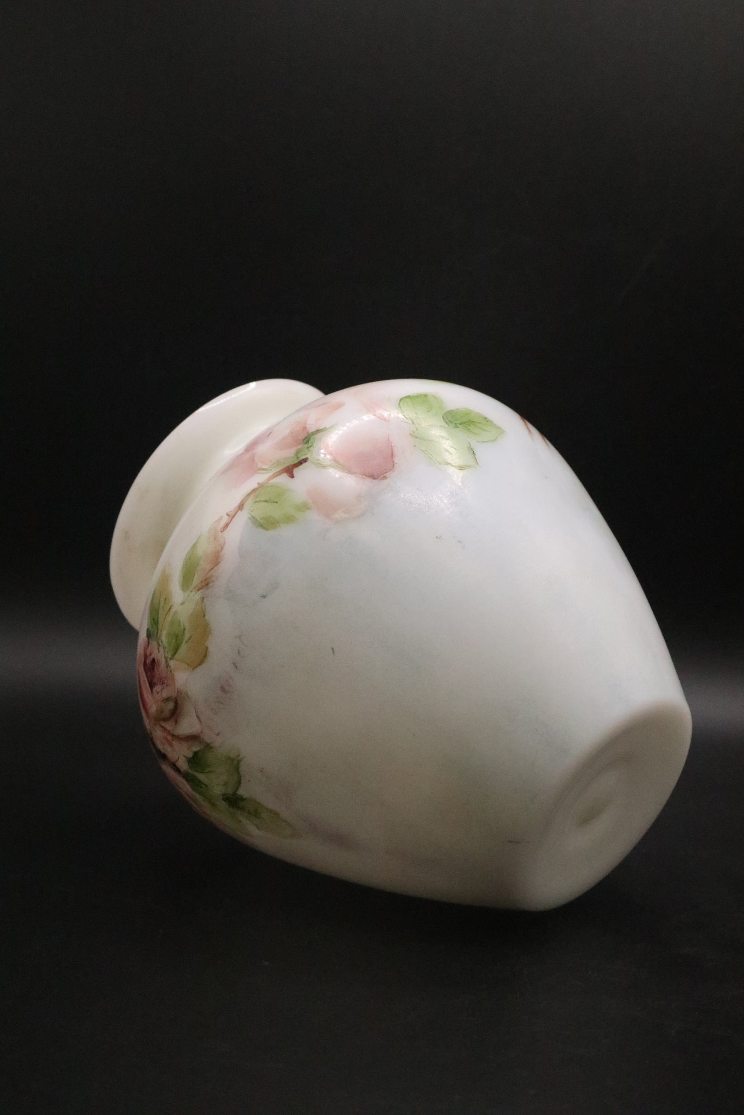 VINTAGE HANDPAINTED ROSES PORCELAIN VASE