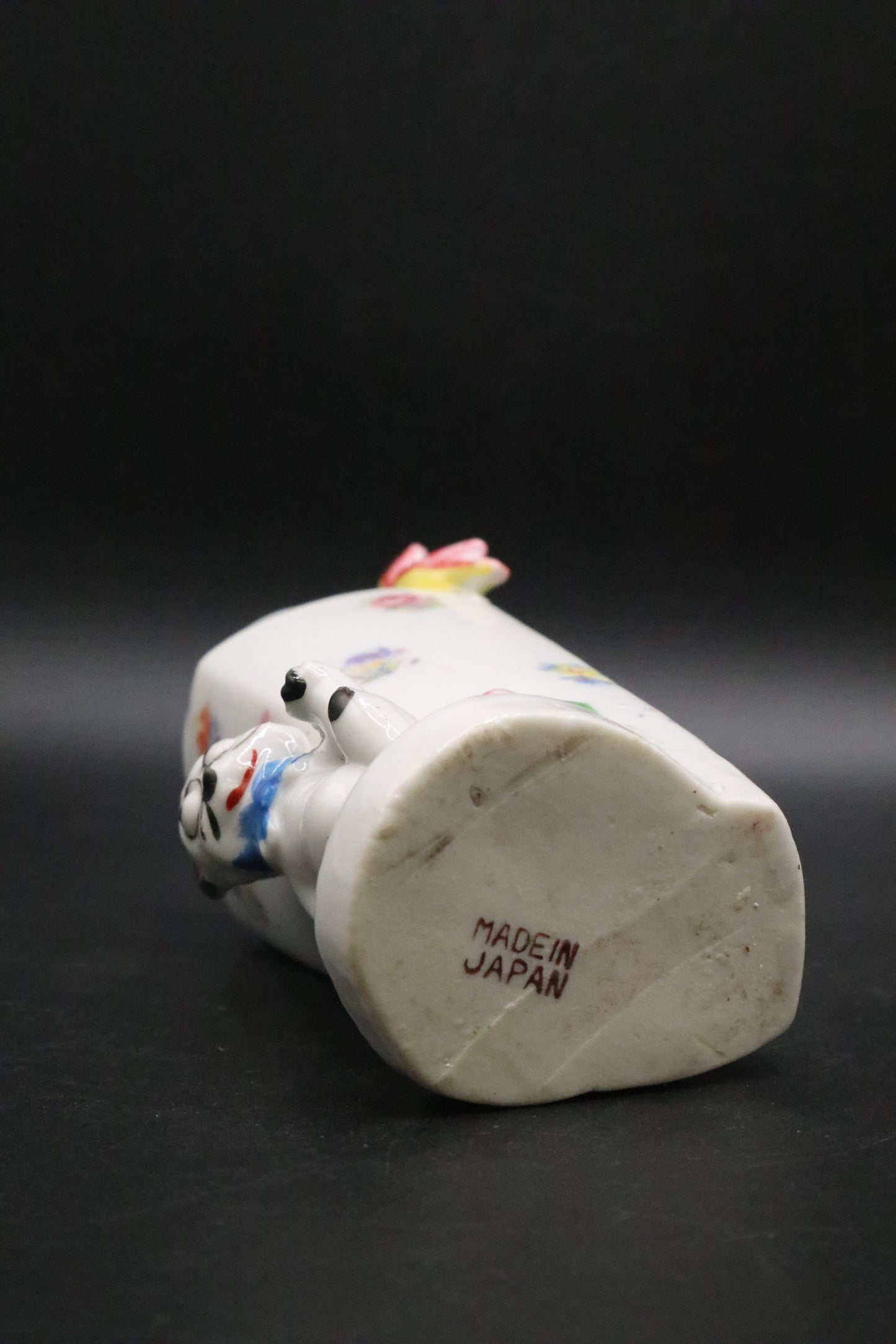 VINTAGE HAND PAINTED MINI DOG VASE JAPAN