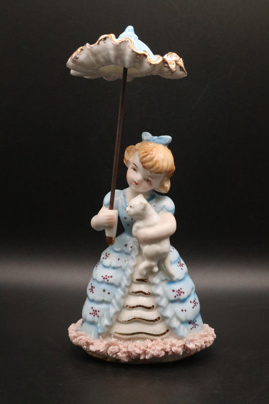 VINTAGE NAPCO VICTORIAN GIRL WITH CAT