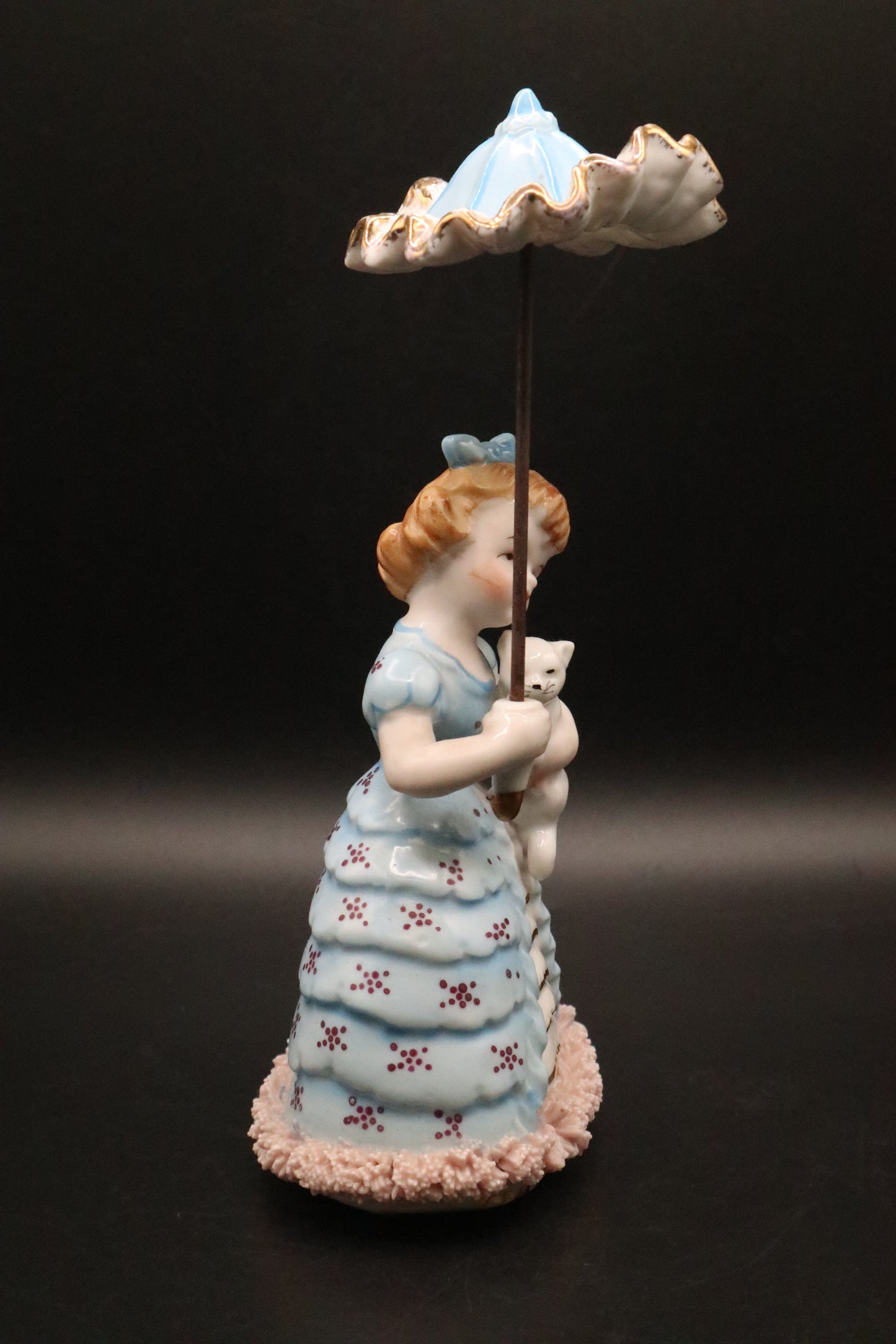 VINTAGE NAPCO VICTORIAN GIRL WITH CAT