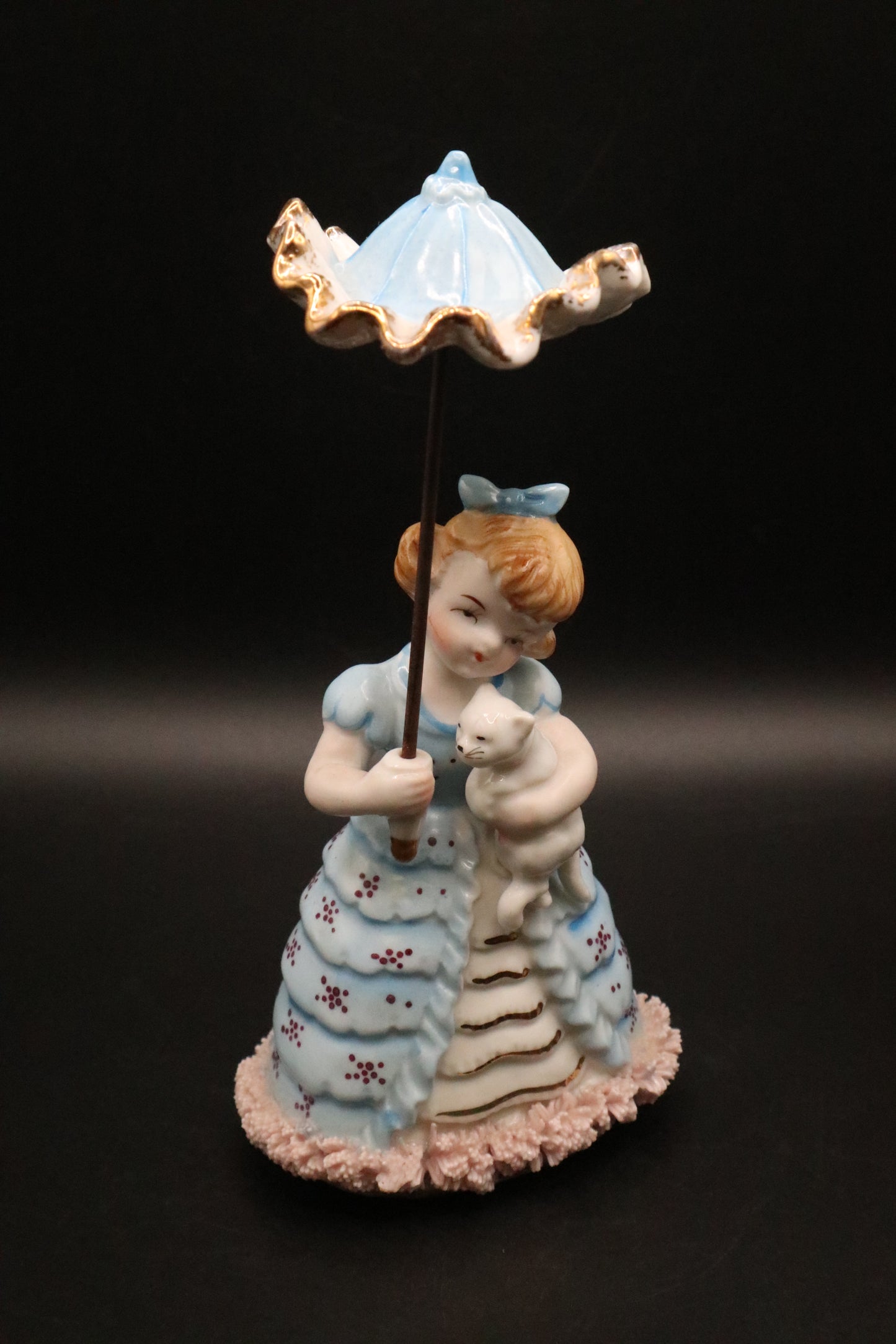VINTAGE NAPCO VICTORIAN GIRL WITH CAT