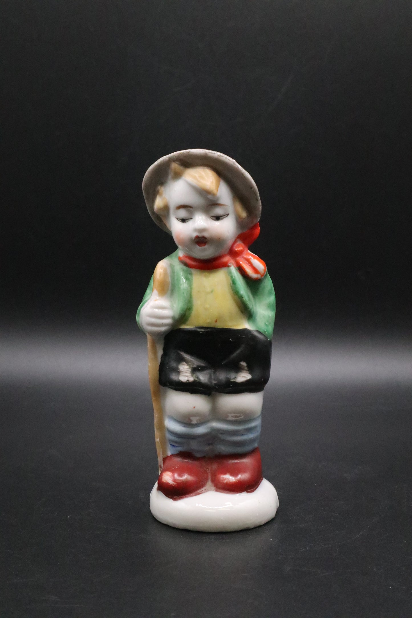 VINTAGE SHEPHERD BOY AND STAFF MADE IN OCCUPIED JAPAN