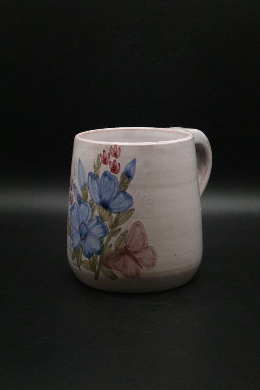 CERAMIC POTTERY HAND PAINTED FLORAL DESIGN