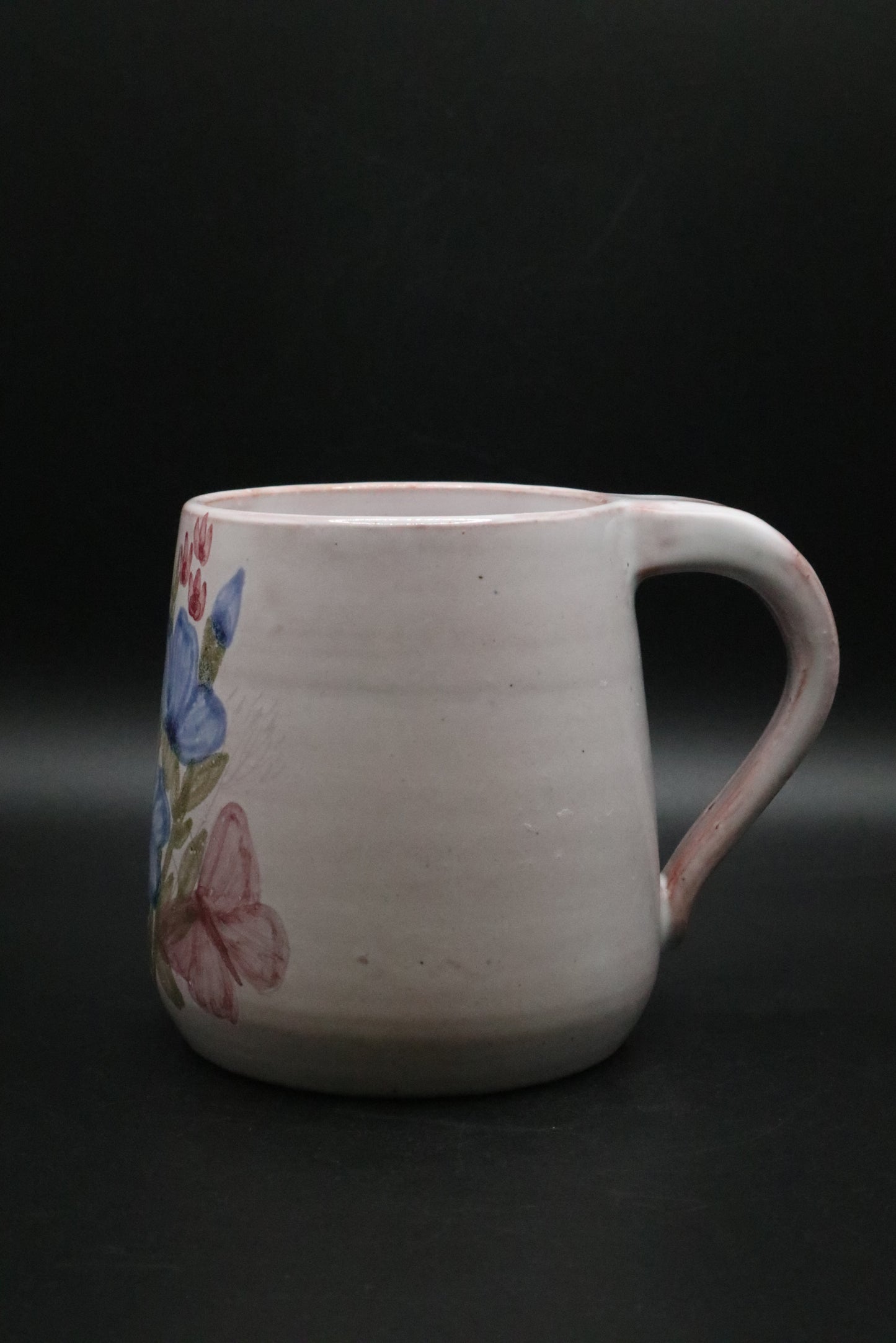 CERAMIC POTTERY HAND PAINTED FLORAL DESIGN