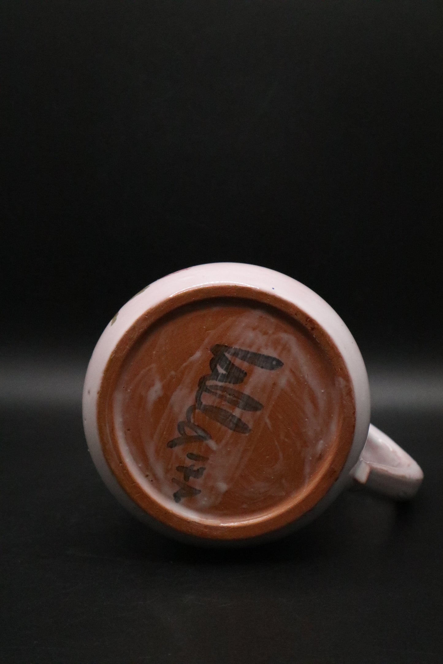 CERAMIC POTTERY HAND PAINTED FLORAL DESIGN
