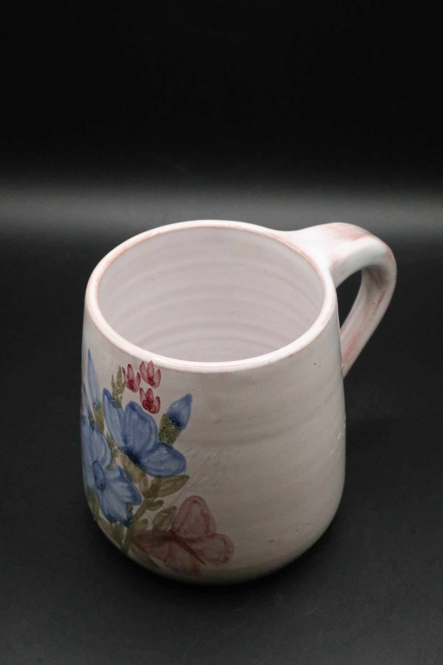 CERAMIC POTTERY HAND PAINTED FLORAL DESIGN