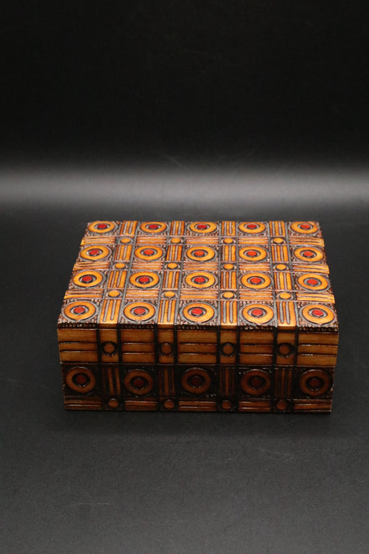 VINTAGE POLISH HAND CARVED WOODEN BOX