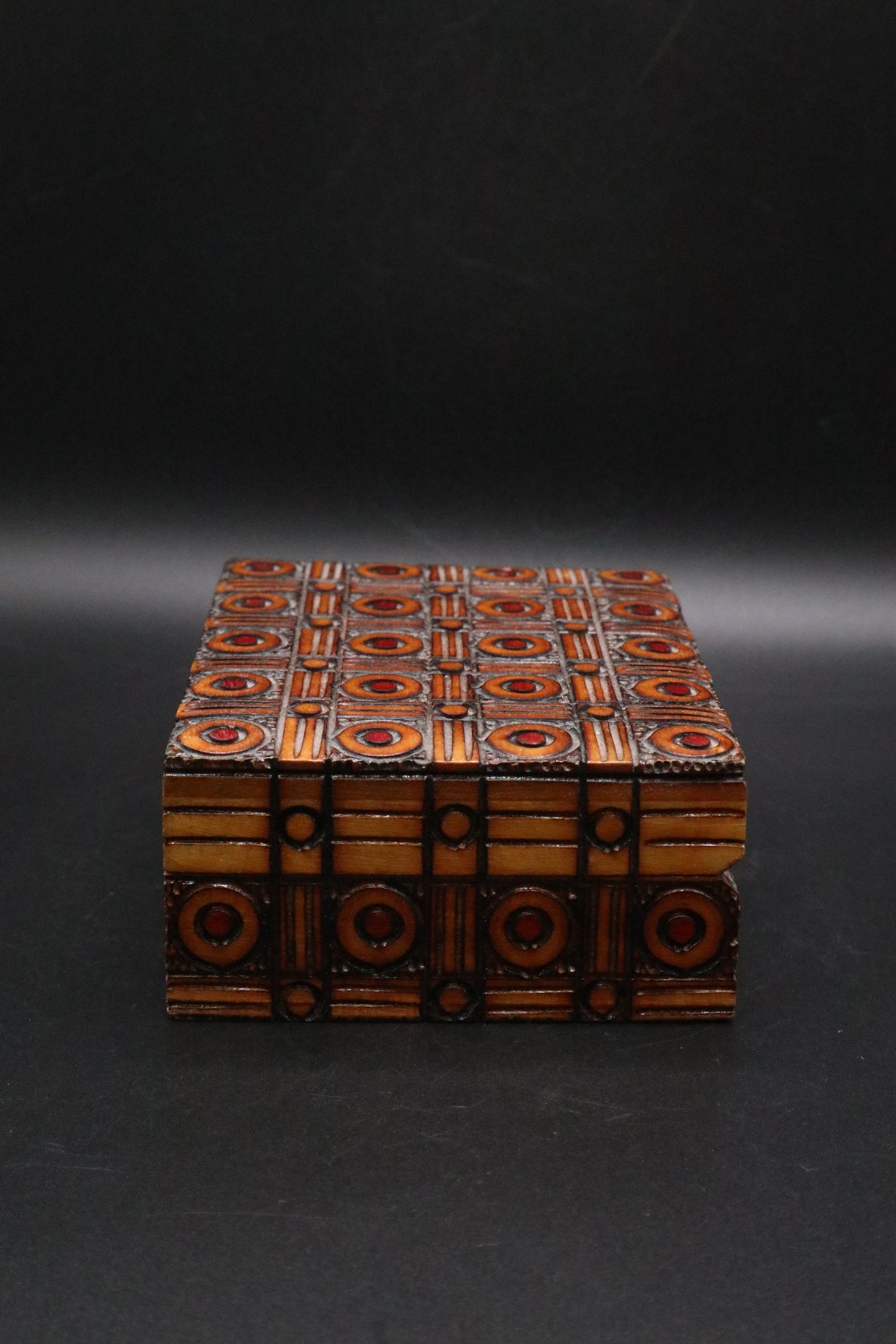 VINTAGE POLISH HAND CARVED WOODEN BOX