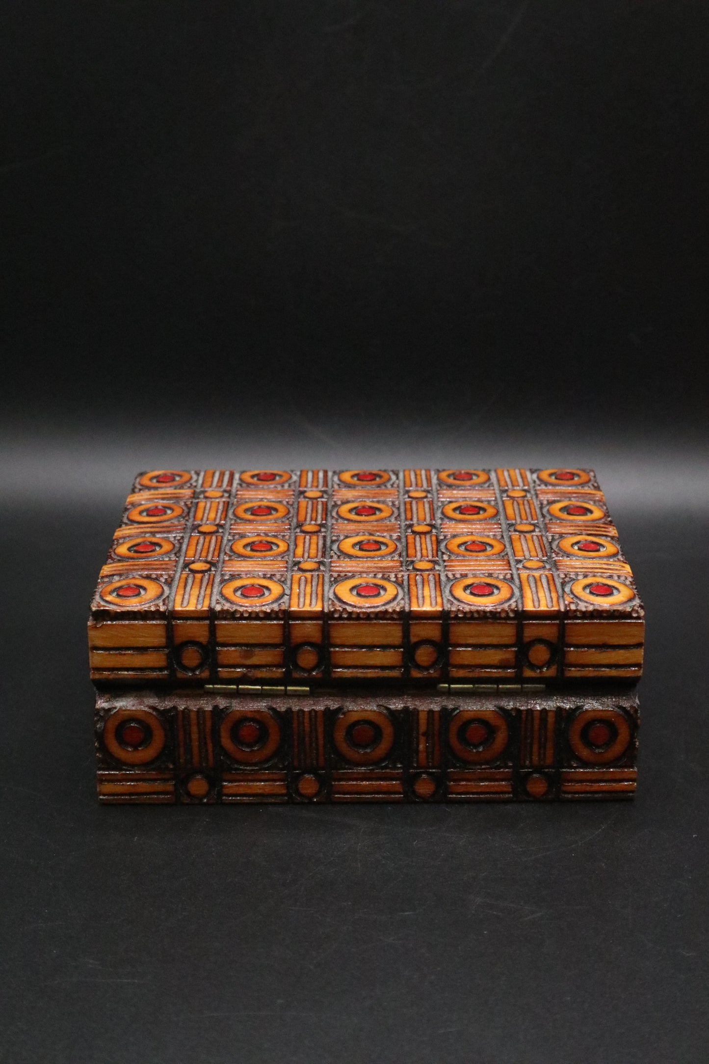 VINTAGE POLISH HAND CARVED WOODEN BOX