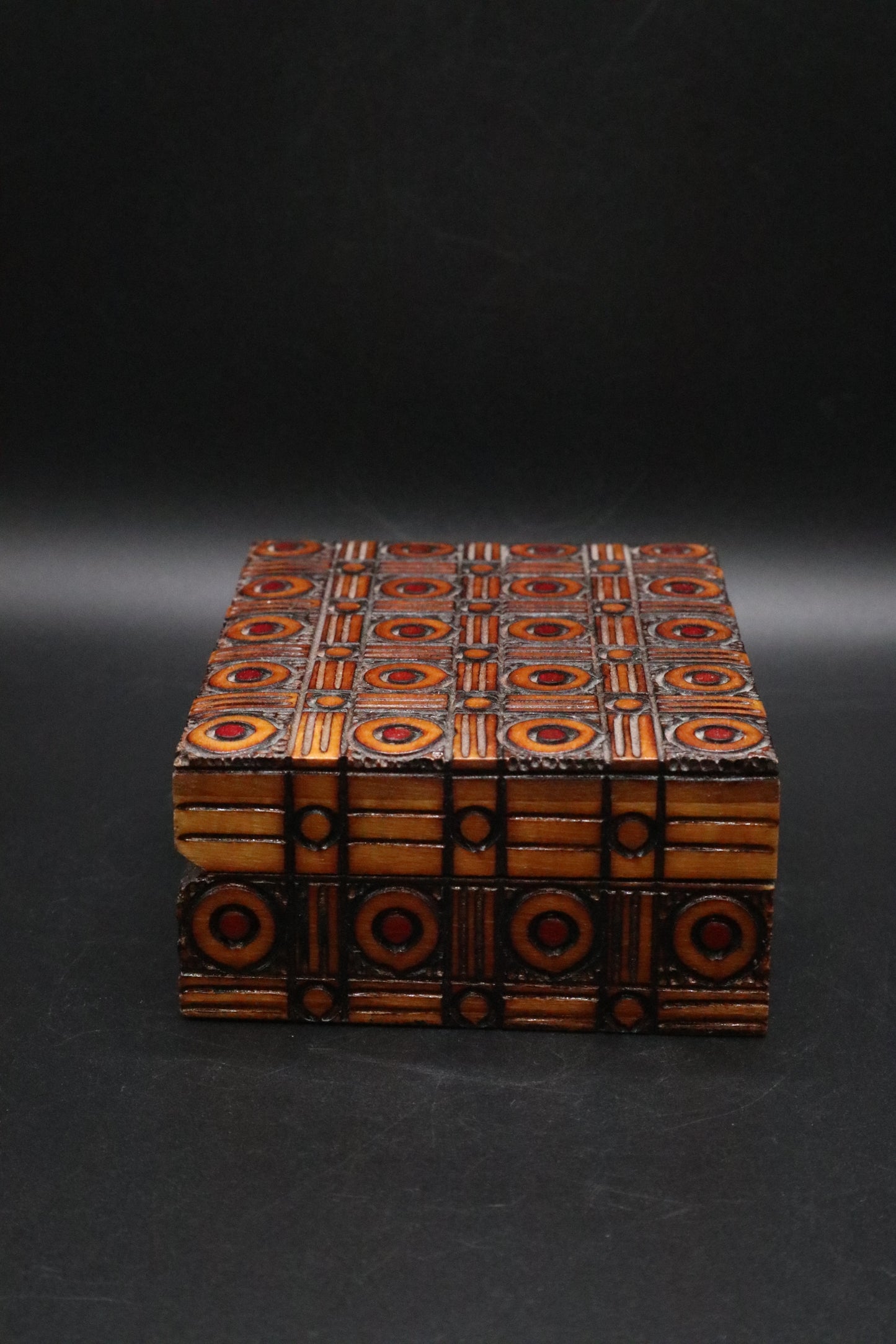 VINTAGE POLISH HAND CARVED WOODEN BOX