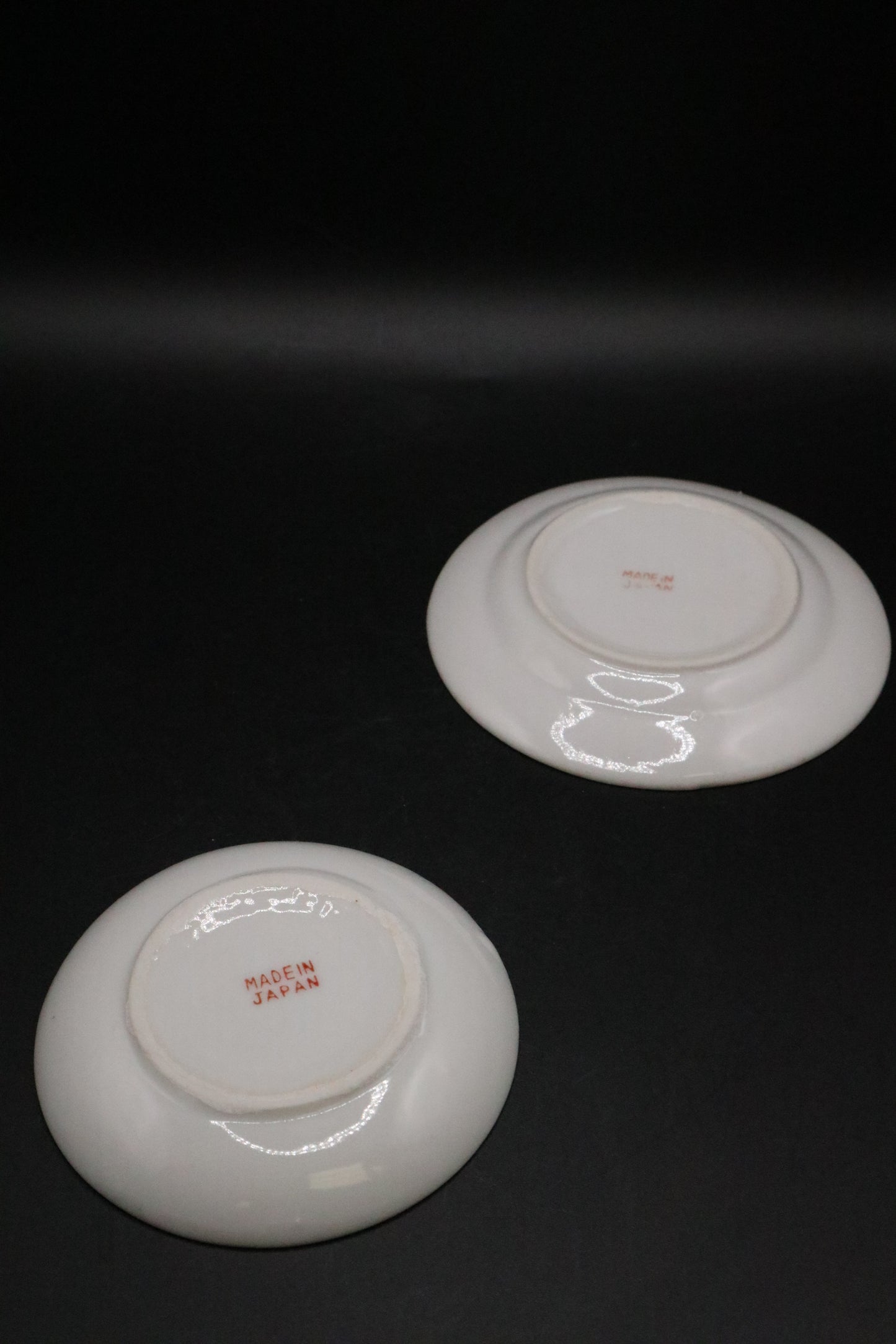 VINTAGE JAPAN CHILD'S PLATES WITH GIRL AND SCOTTIE DOG DESIGN