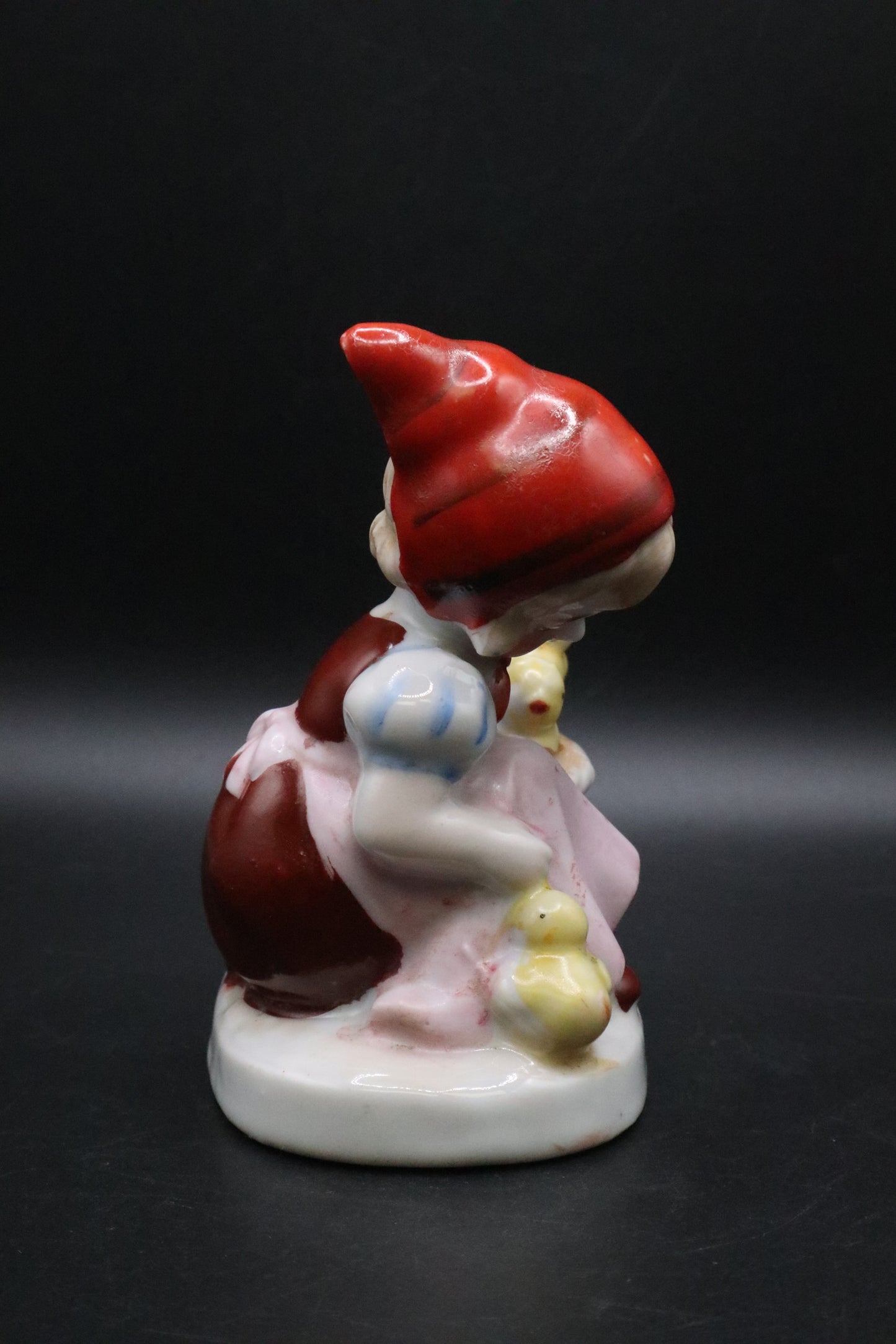 VINTAGE GIRL WITH BABY CHICKS MADE IN OCCUPIED JAPAN