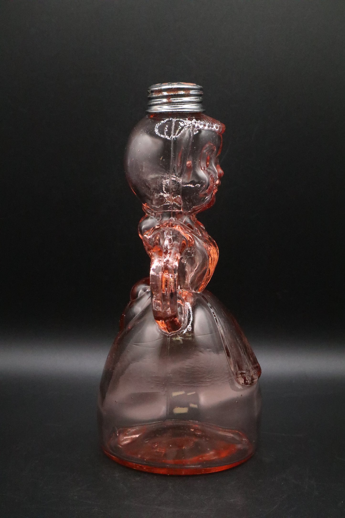 VINTAGE MERRY MAID PINK DEPRESSION GLASS SHAKER