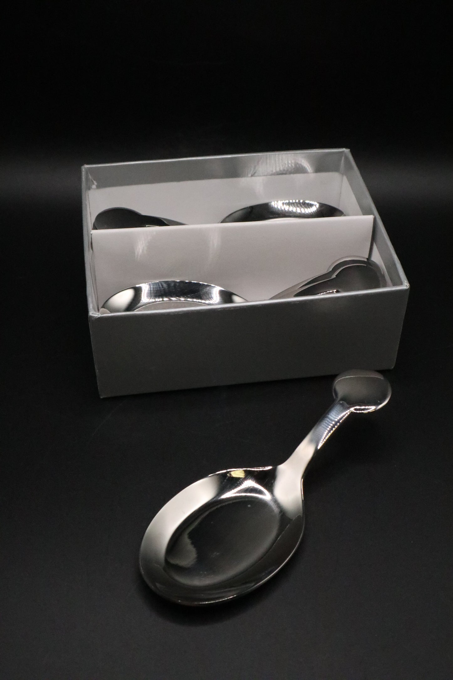 CRATE AND BARREL TASTING SPOONS SET OF 2