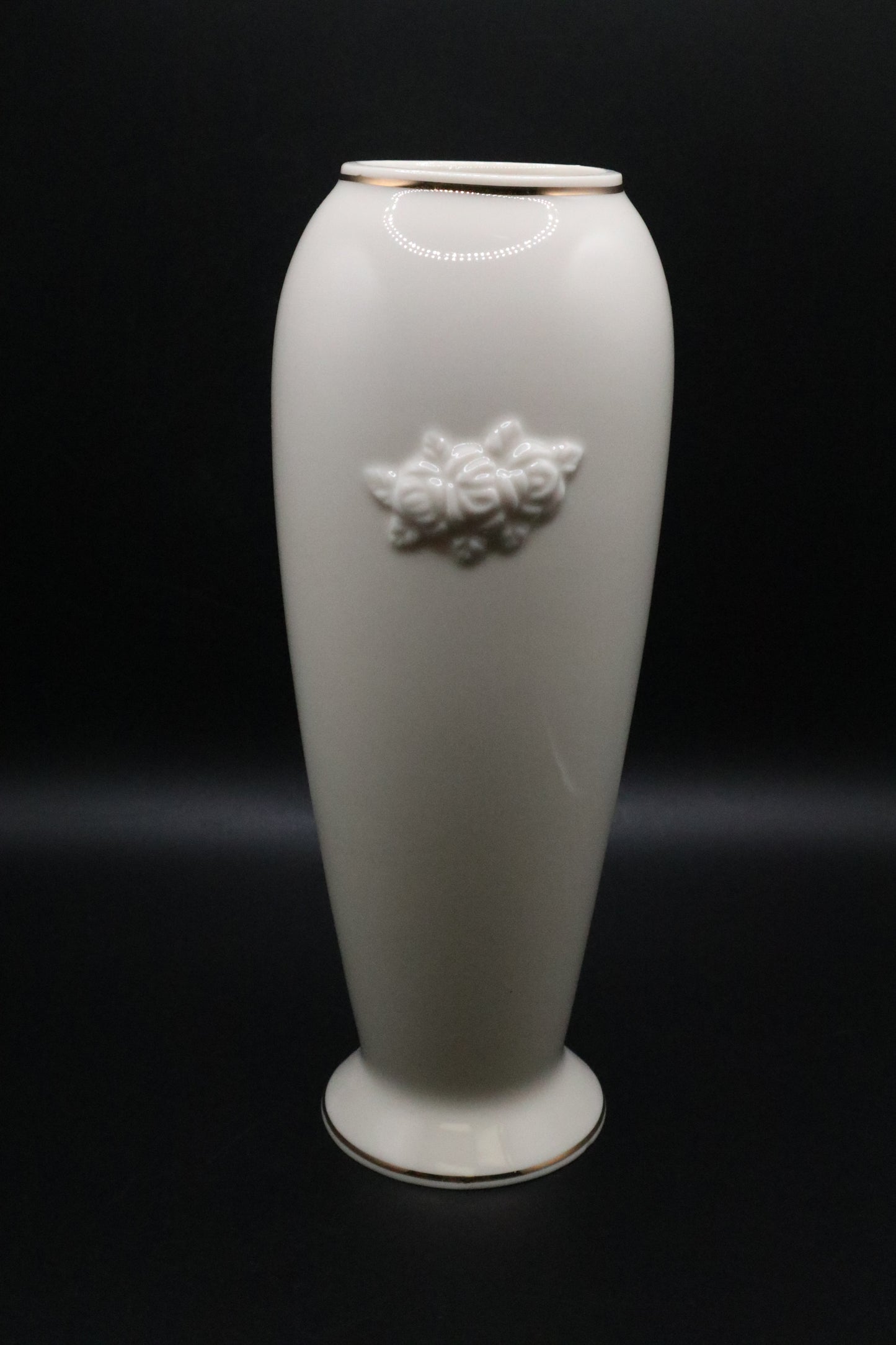 LENOX IVORY ROSE BUD VASE MEDIUM SIZE