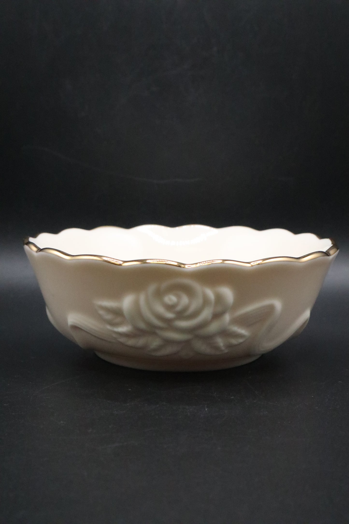 LENOX IVORY ROSE BLOSSOM BOWL SMALL