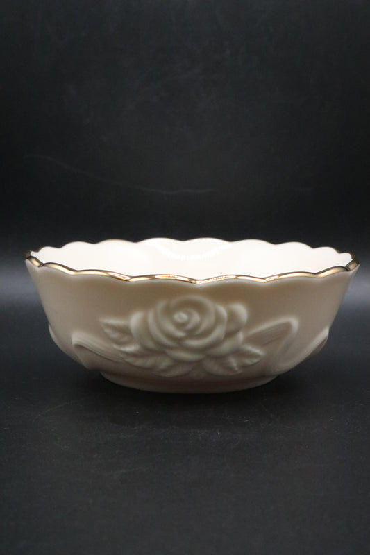 LENOX IVORY ROSE BLOSSOM BOWL SMALL