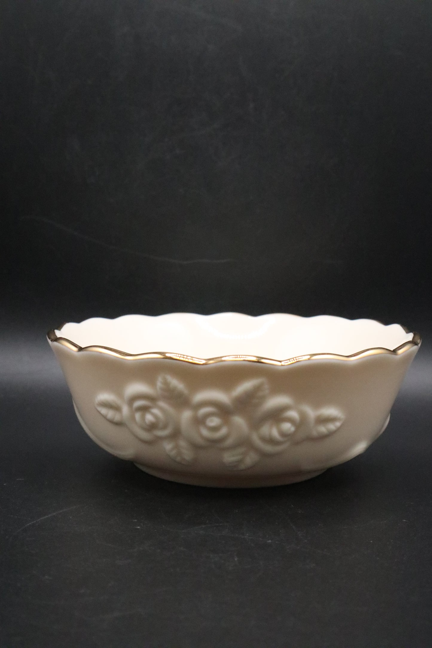 LENOX IVORY ROSE BLOSSOM BOWL SMALL