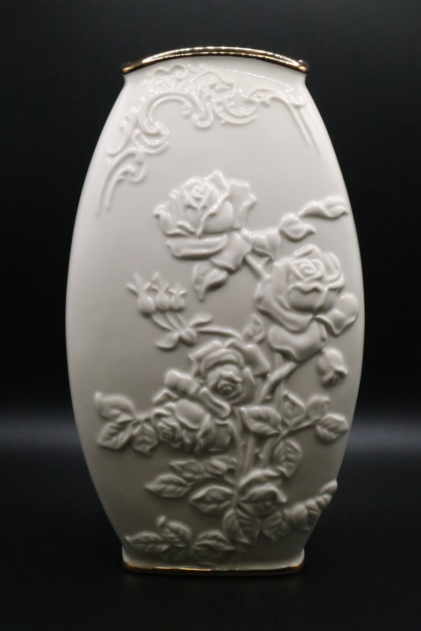 LENOX ROSE COLLECTION RECTANGULAR VASE