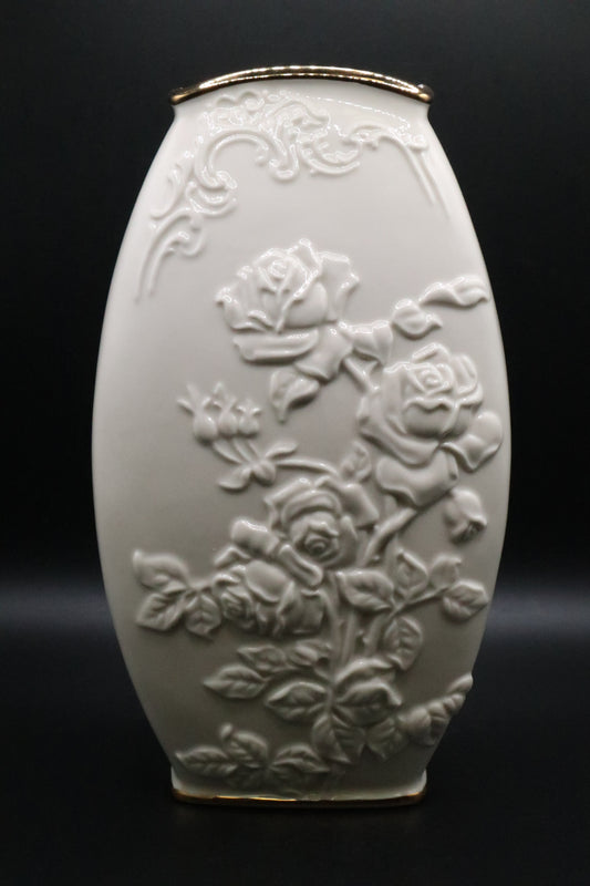 LENOX ROSE COLLECTION RECTANGULAR VASE