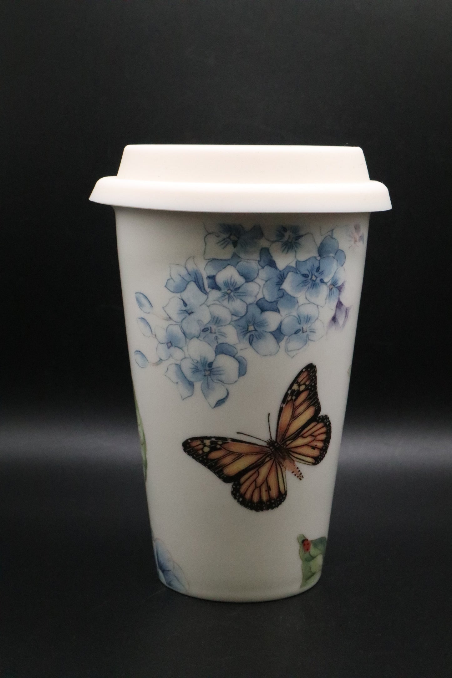 BUTTERFLY MEADOW 10oz PORCELAIN THERMAL MUG LENOX