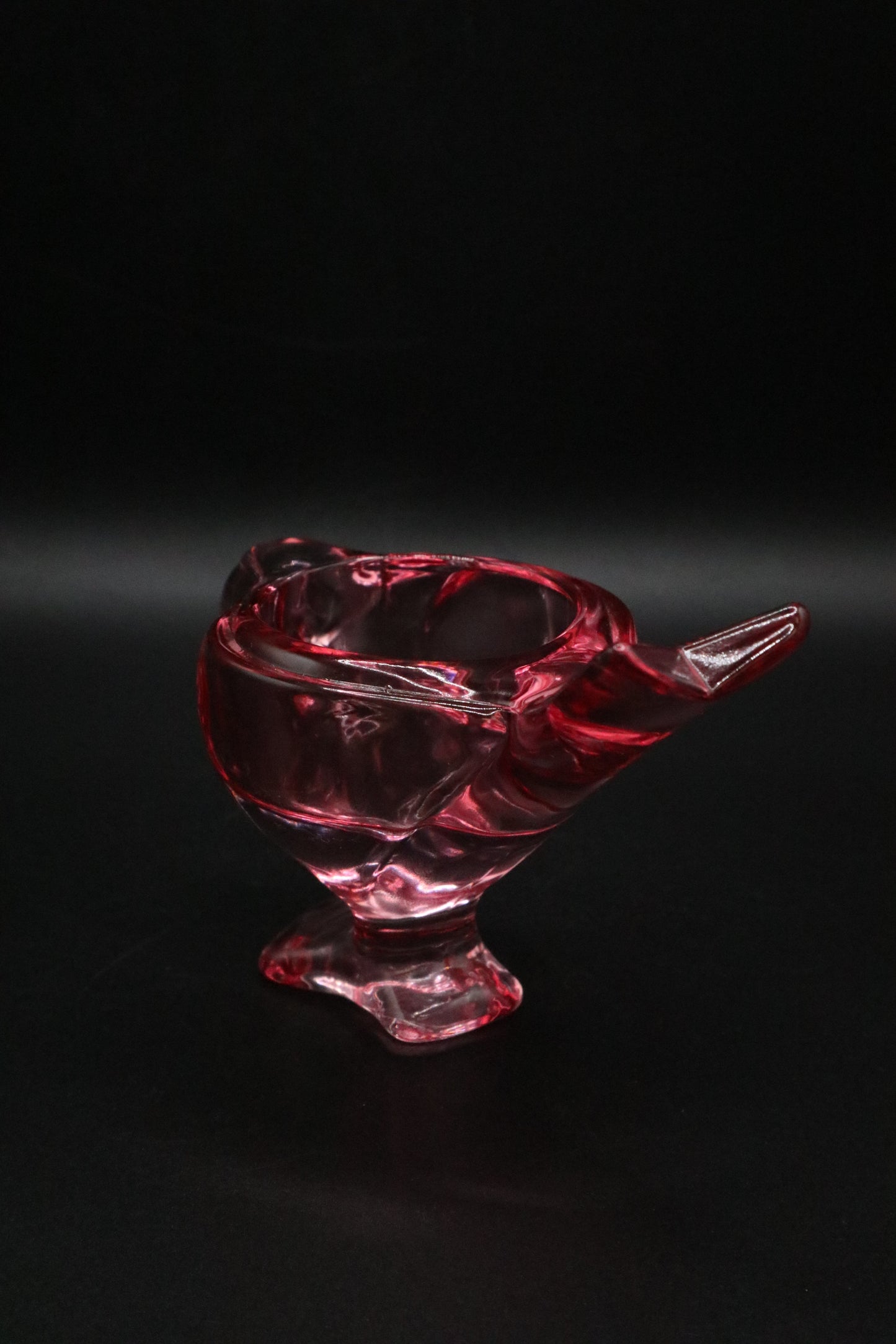LENOX CANDLE HOLDER ART GLASS BIRD TEAL AND PINK SET OF 2