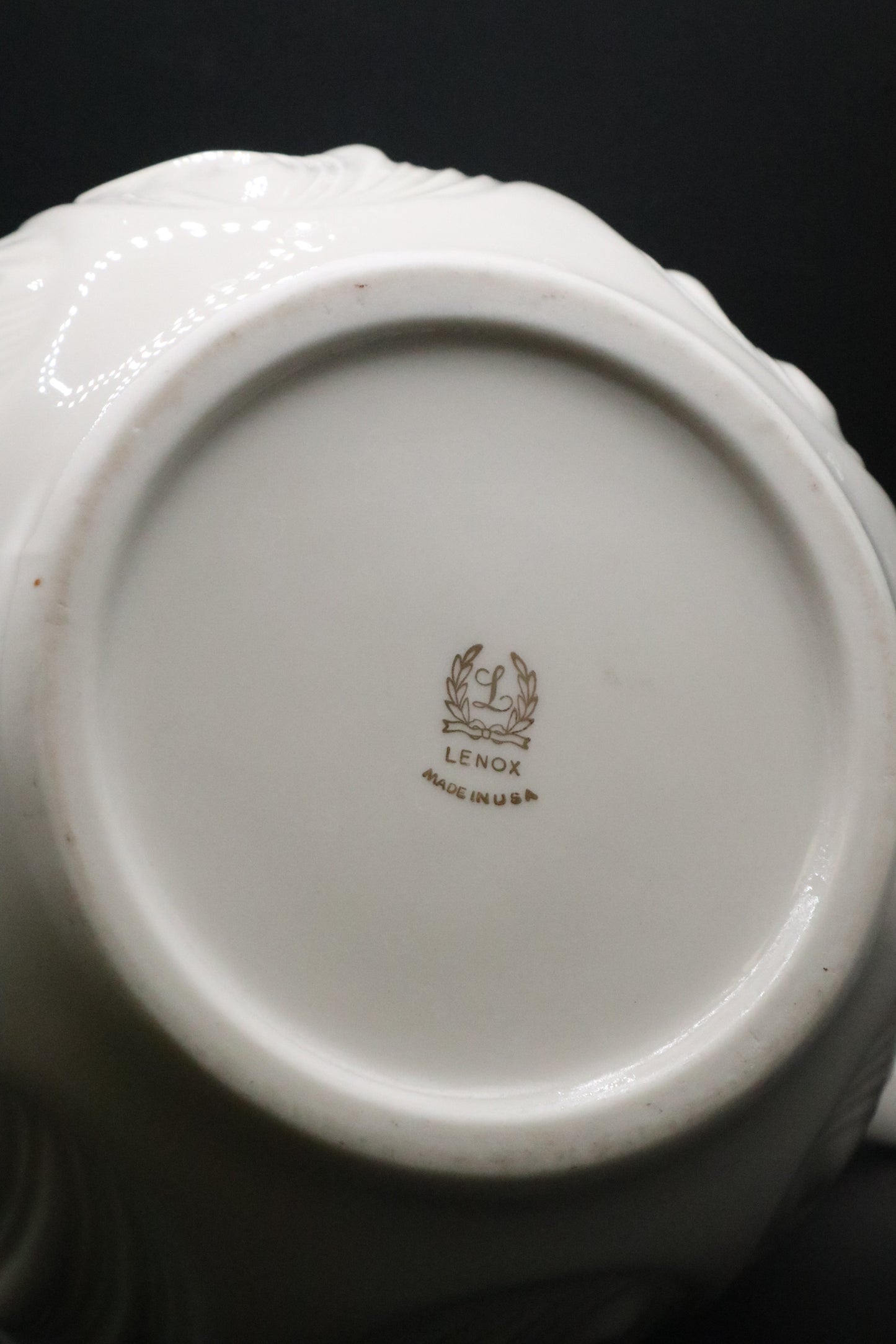 VINTAGE LENOX COTTAGE PITCHER LEAFY PATTERN