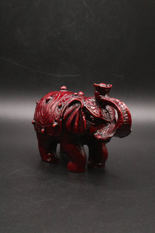 VINTAGE ASIAN CINNABAR RED ELEPHANT