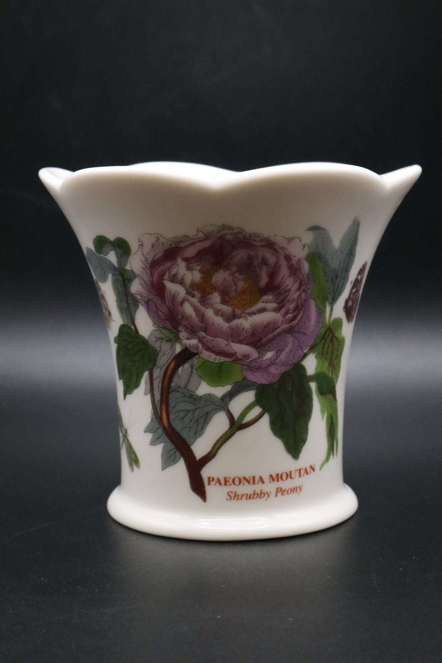 PORTMEIRION BOTANIC GARDEN SCALLOP PEONY VASE