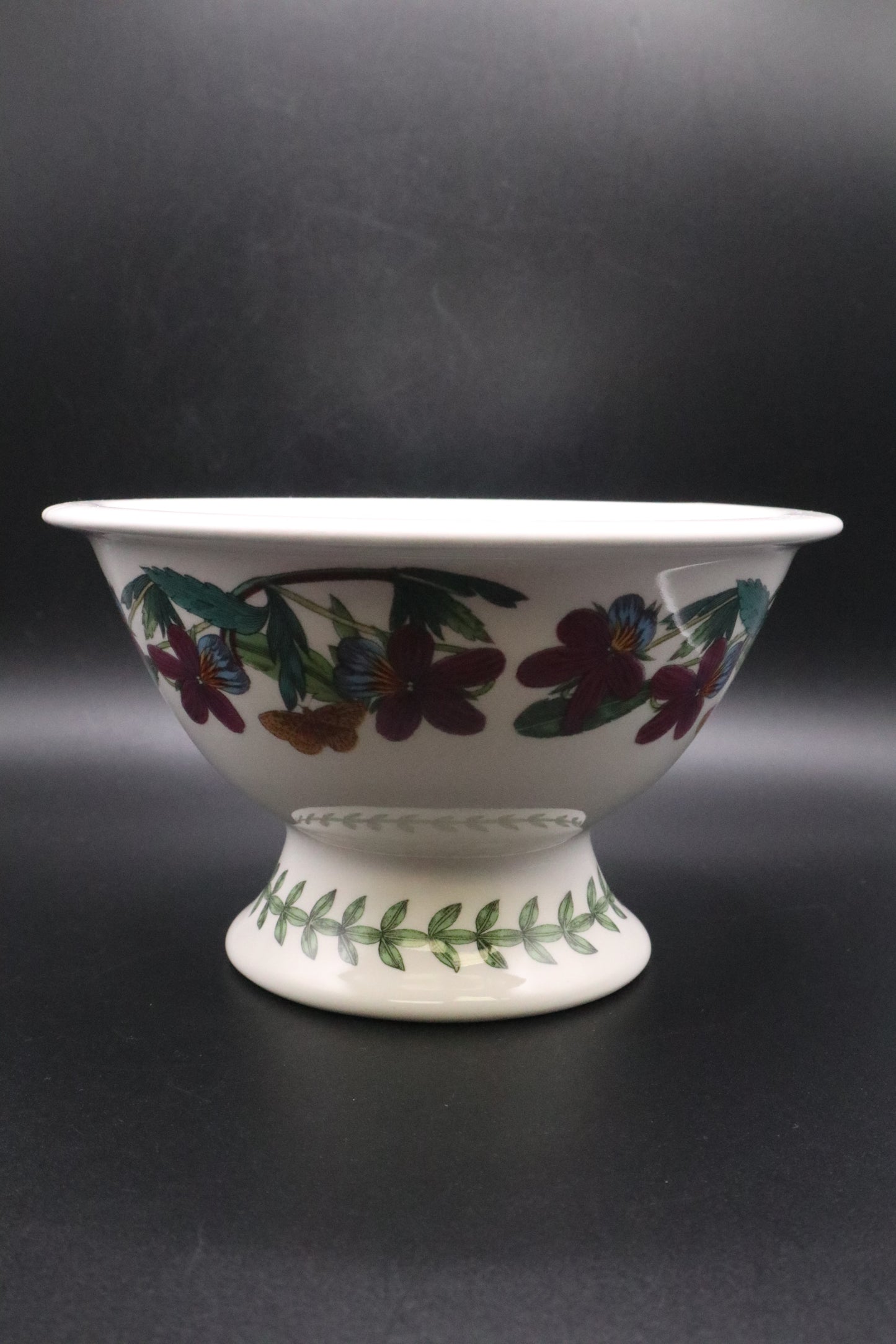 PORTMEIRION BOTANIC GARDEN SOVEREIGN SHAPE RIM FOOTED SORBET POTPOURRI