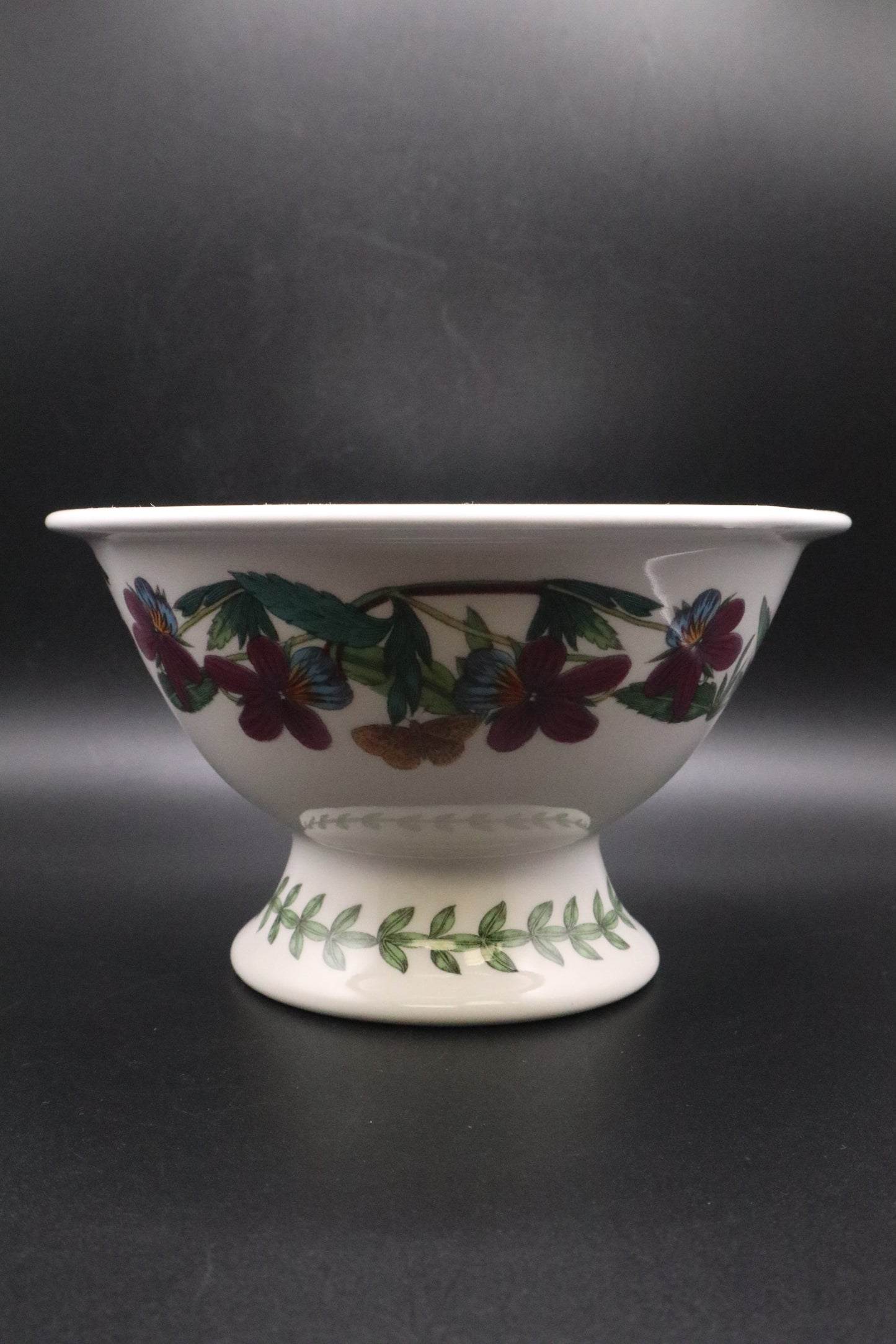 PORTMEIRION BOTANIC GARDEN SOVEREIGN SHAPE RIM FOOTED SORBET POTPOURRI